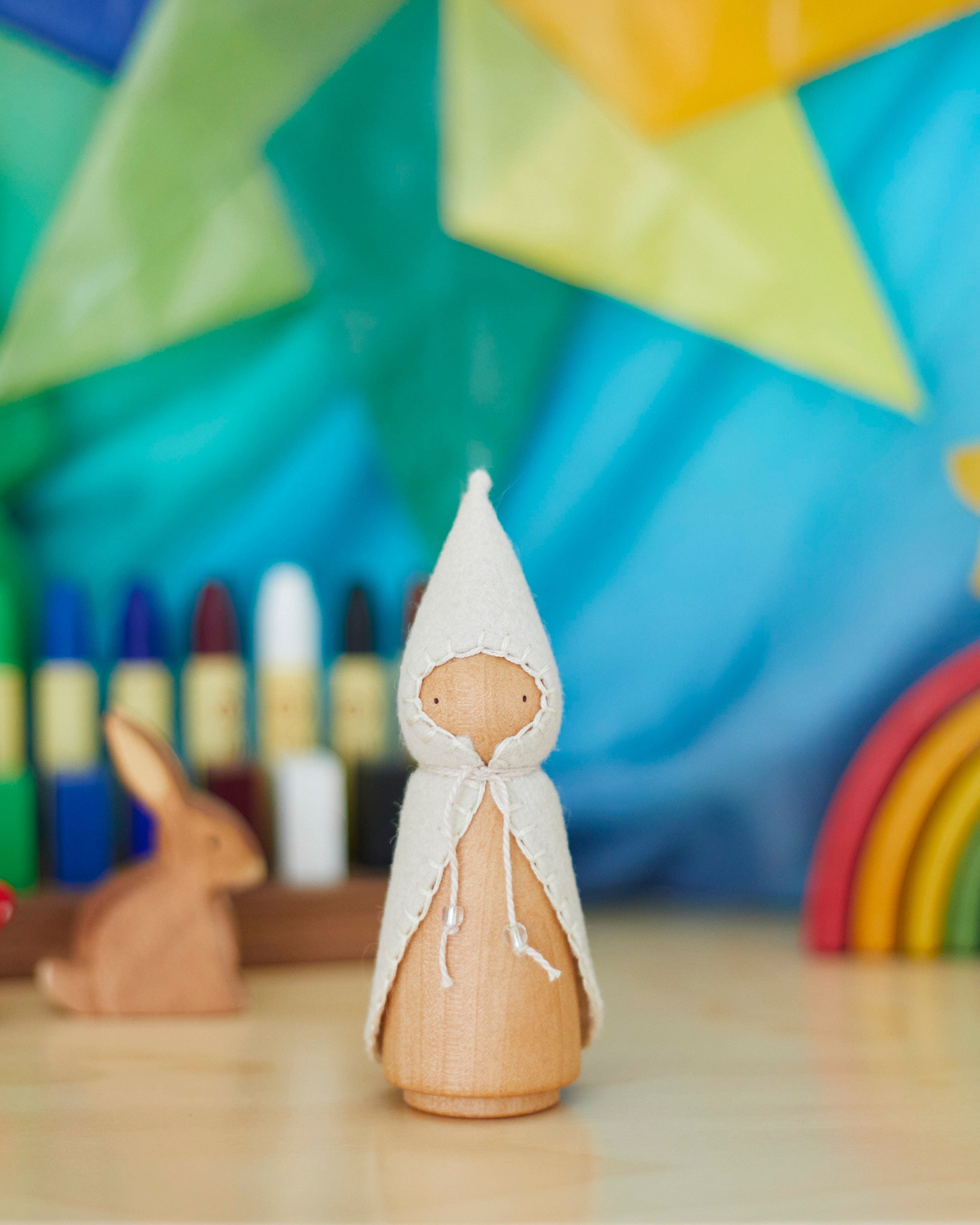 Wonderheart White Wooden Gnome | Playroom Avenue