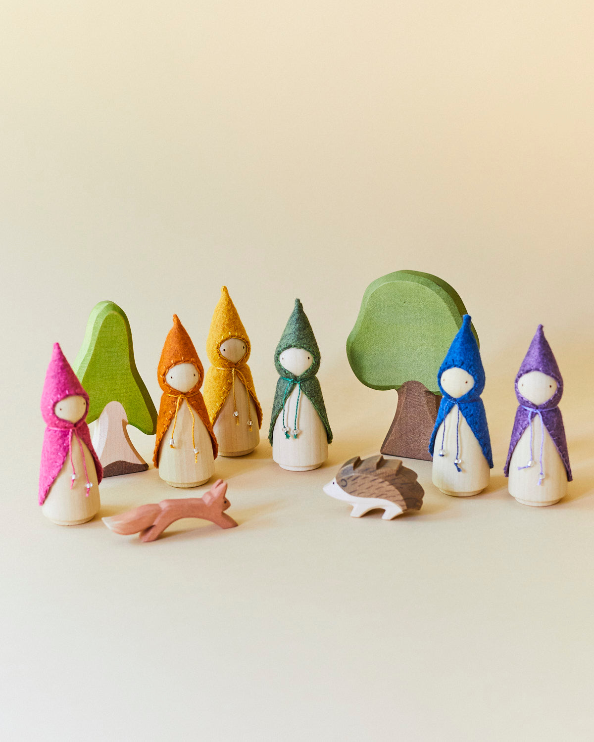 Wonderheart Rainbow Wooden Gnome Set | Playroom Avenue