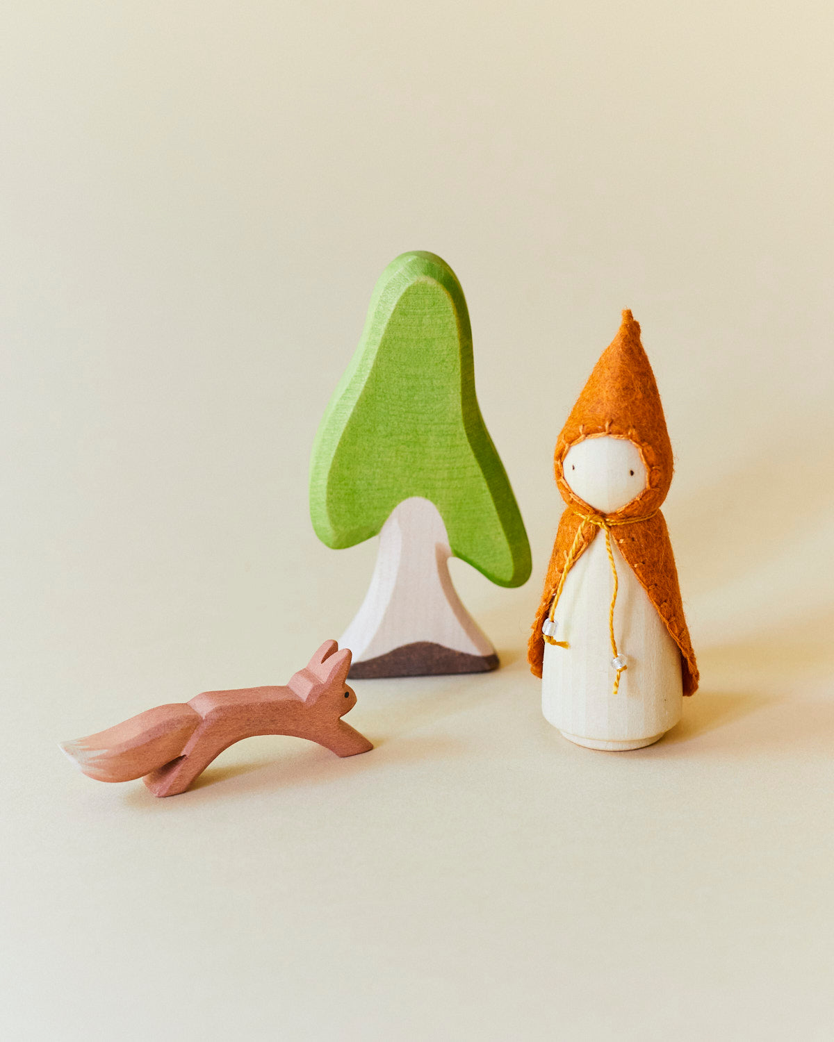 Wonderheart Orange Wooden Gnome | Playroom Avenue