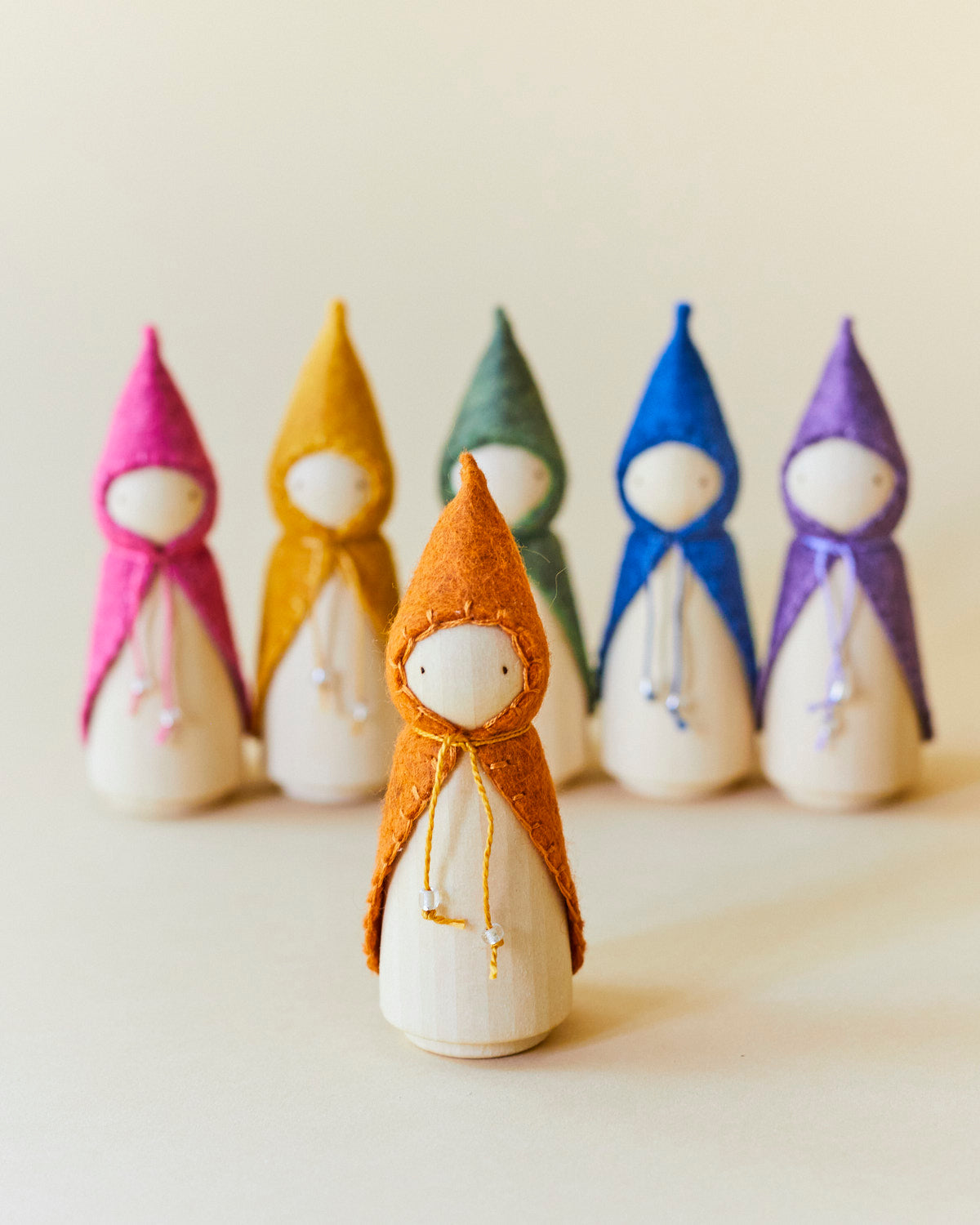 Wonderheart Orange Wooden Gnome | Playroom Avenue