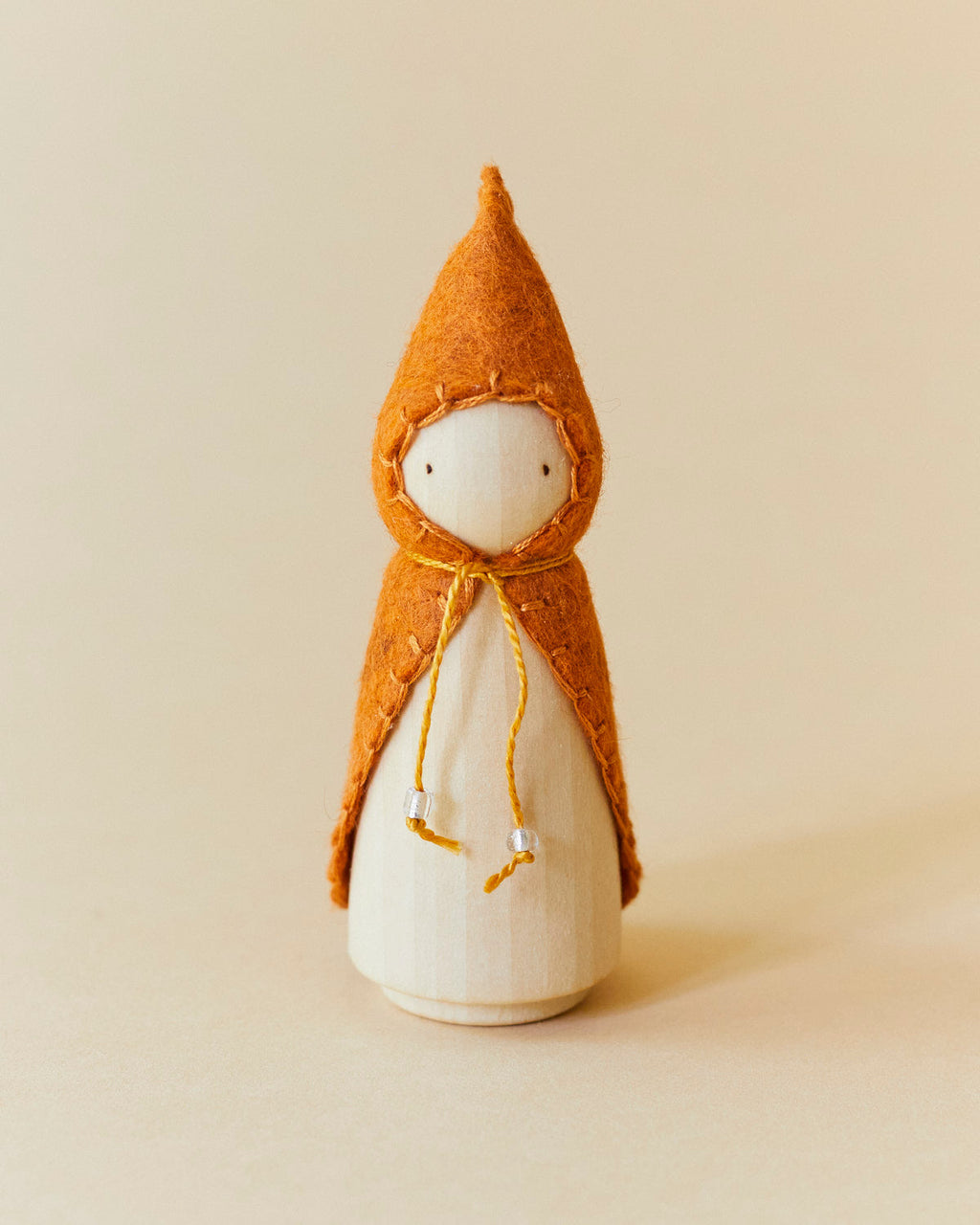 Wonderheart Orange Wooden Gnome | Playroom Avenue