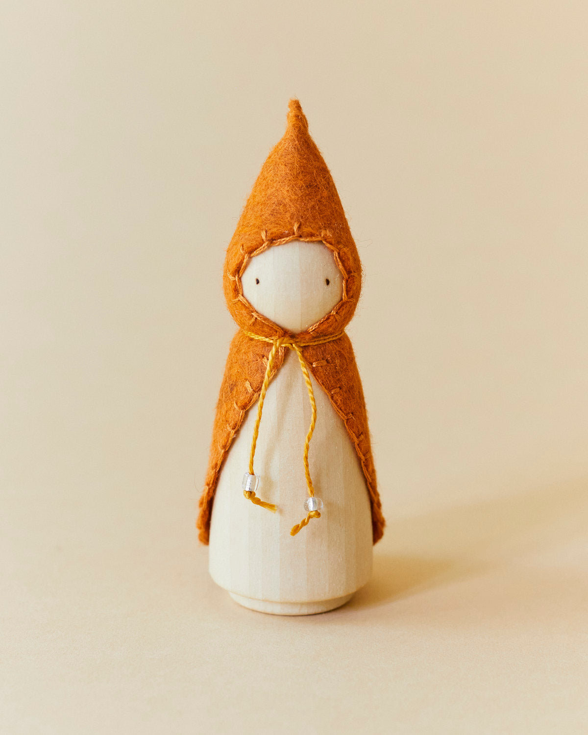 Wonderheart Orange Wooden Gnome | Playroom Avenue