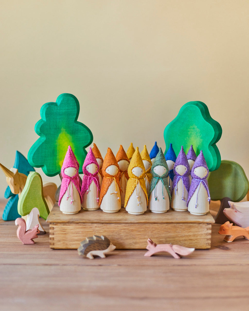 Wonderheart Colors of the Week Wooden Gnome Set | Playroom Avenue