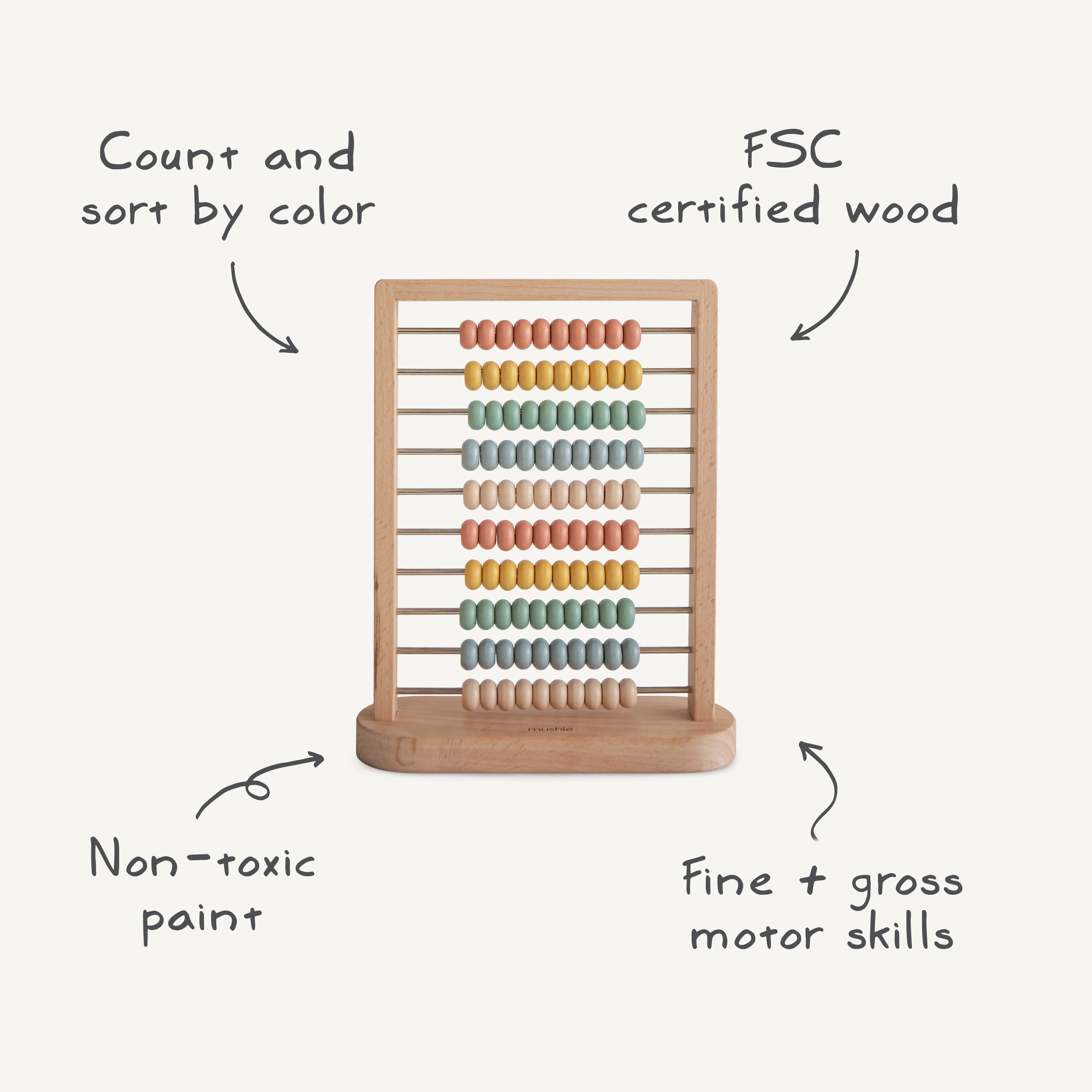 Mushie Wooden Abacus | Playroom Avenue
