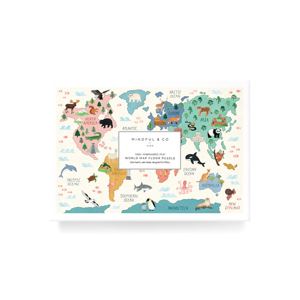 Mindful And Co World Map Floor Puzzle | Playroom Avenue
