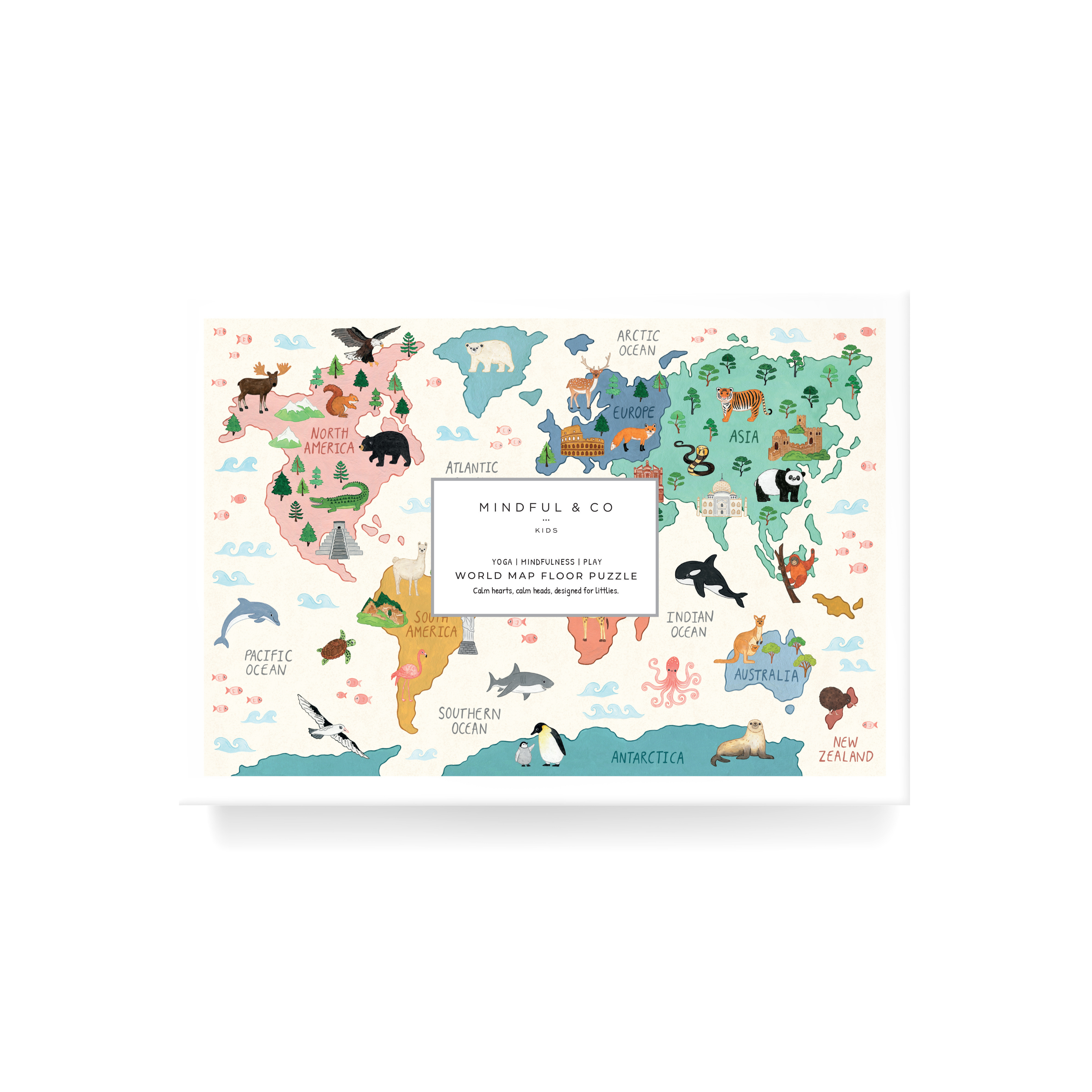 Mindful And Co World Map Floor Puzzle - Playroom Avenue