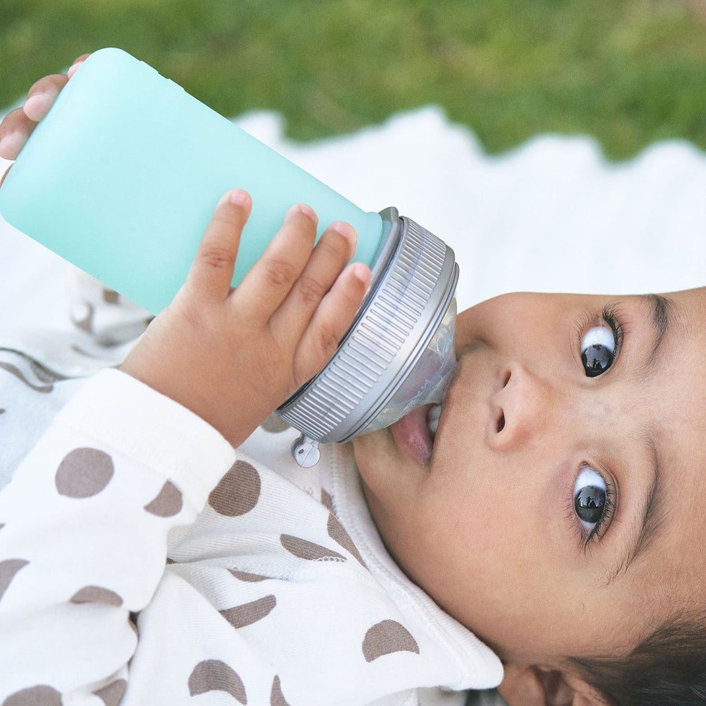 Mason Bottle Silicone Baby Bottle | Playroom Avenue