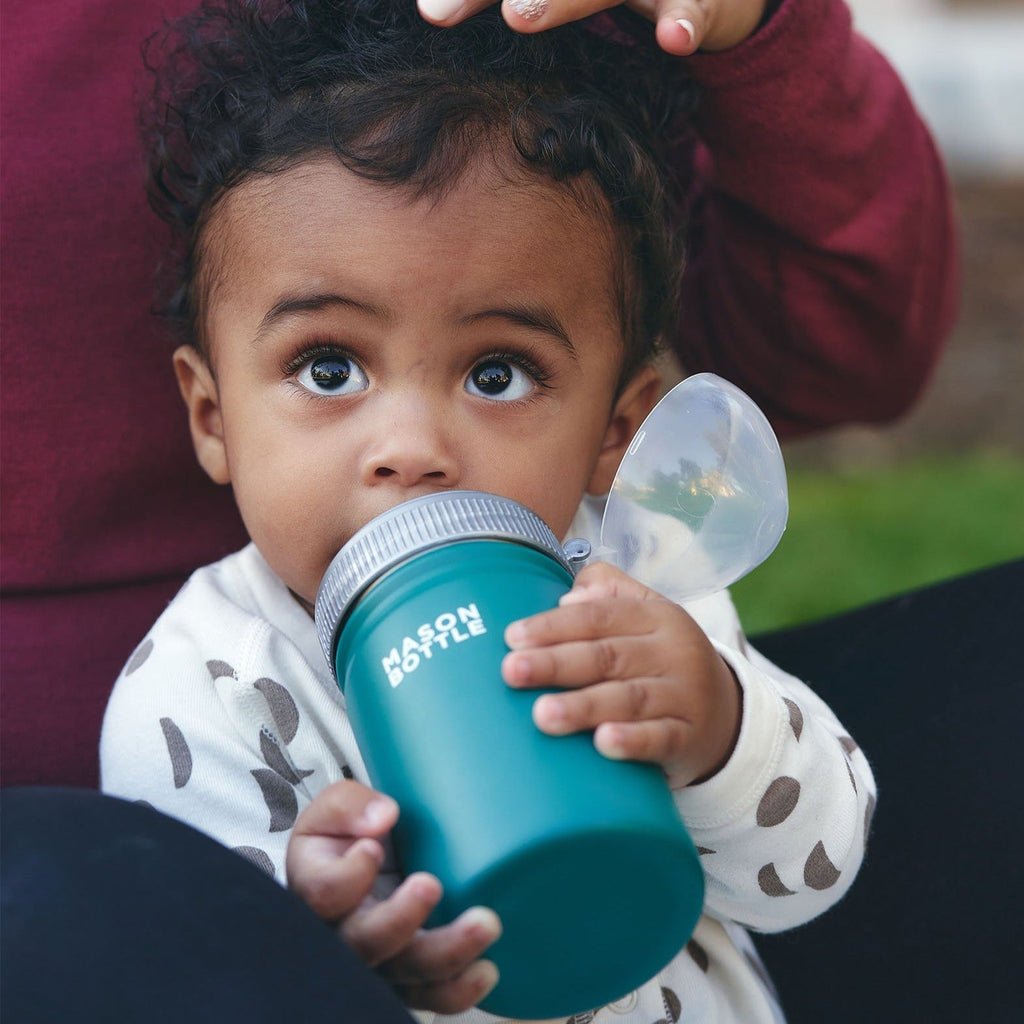Mason Bottle Stainless Steel Straw Cup, 16oz | Playroom Avenue
