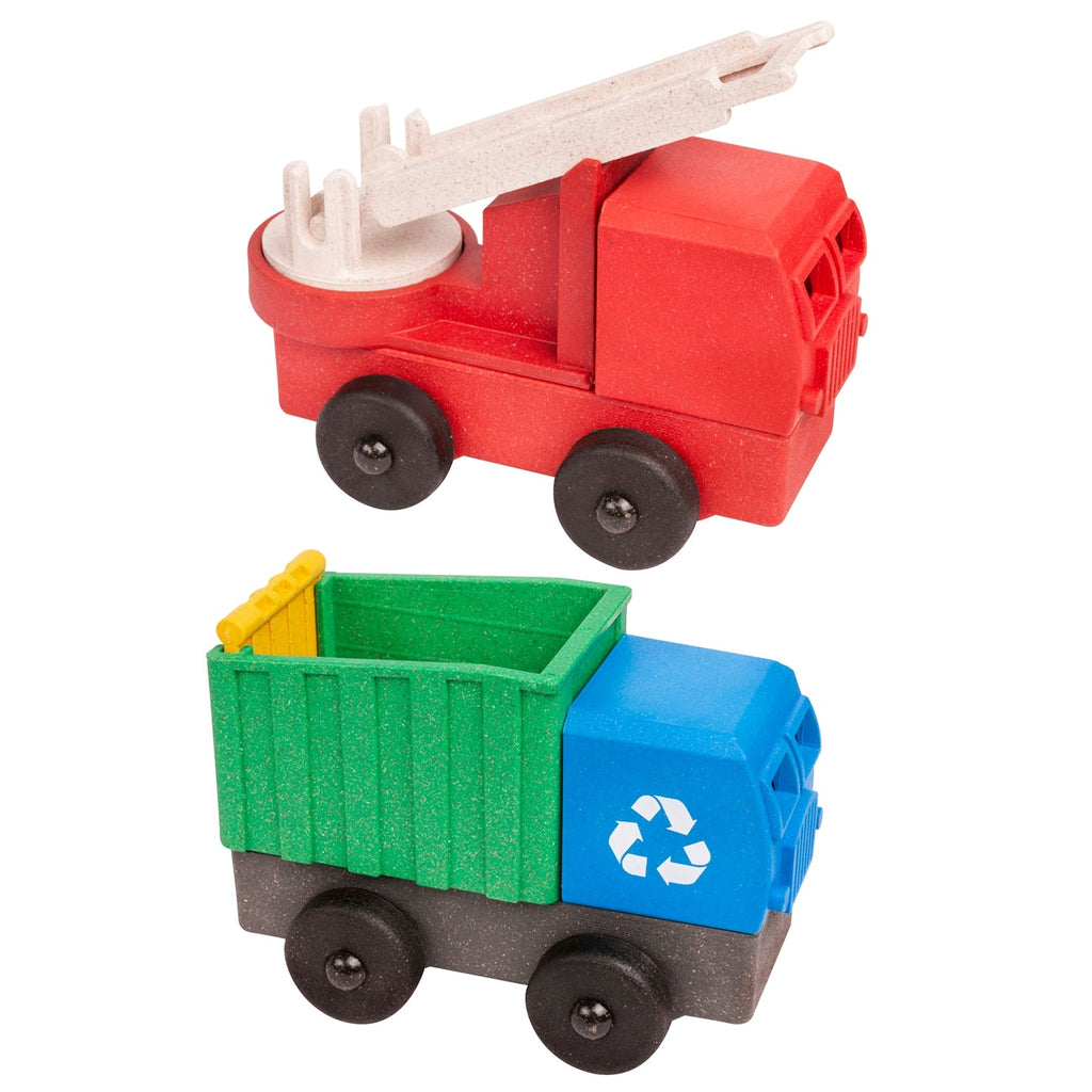 Luke's Toy Factory Fire Truck and Recycling Truck 2 Pack