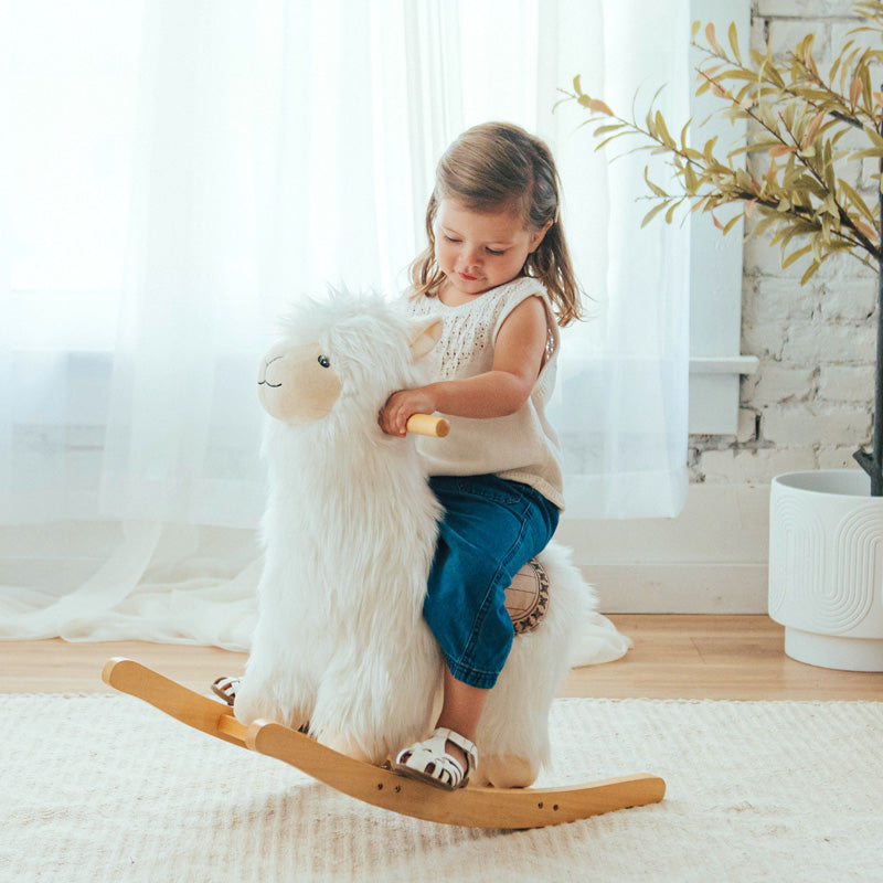 Wonder and Wise Alpaca Rocker with Saddle | Playroom Avenue