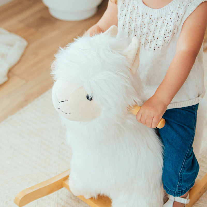 Wonder and Wise Alpaca Rocker with Saddle | Playroom Avenue