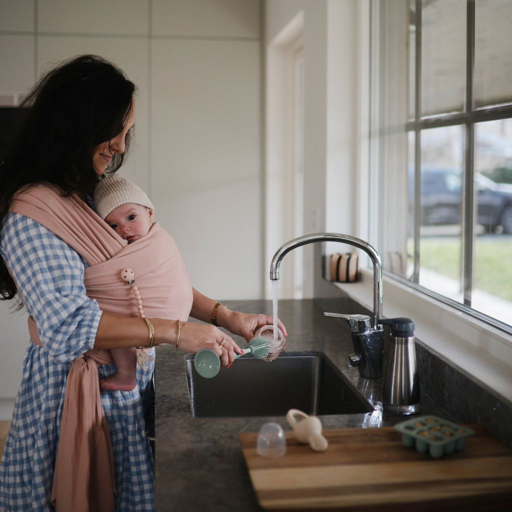 Mushie Silicone Baby Bottle Brush | Playroom Avenue