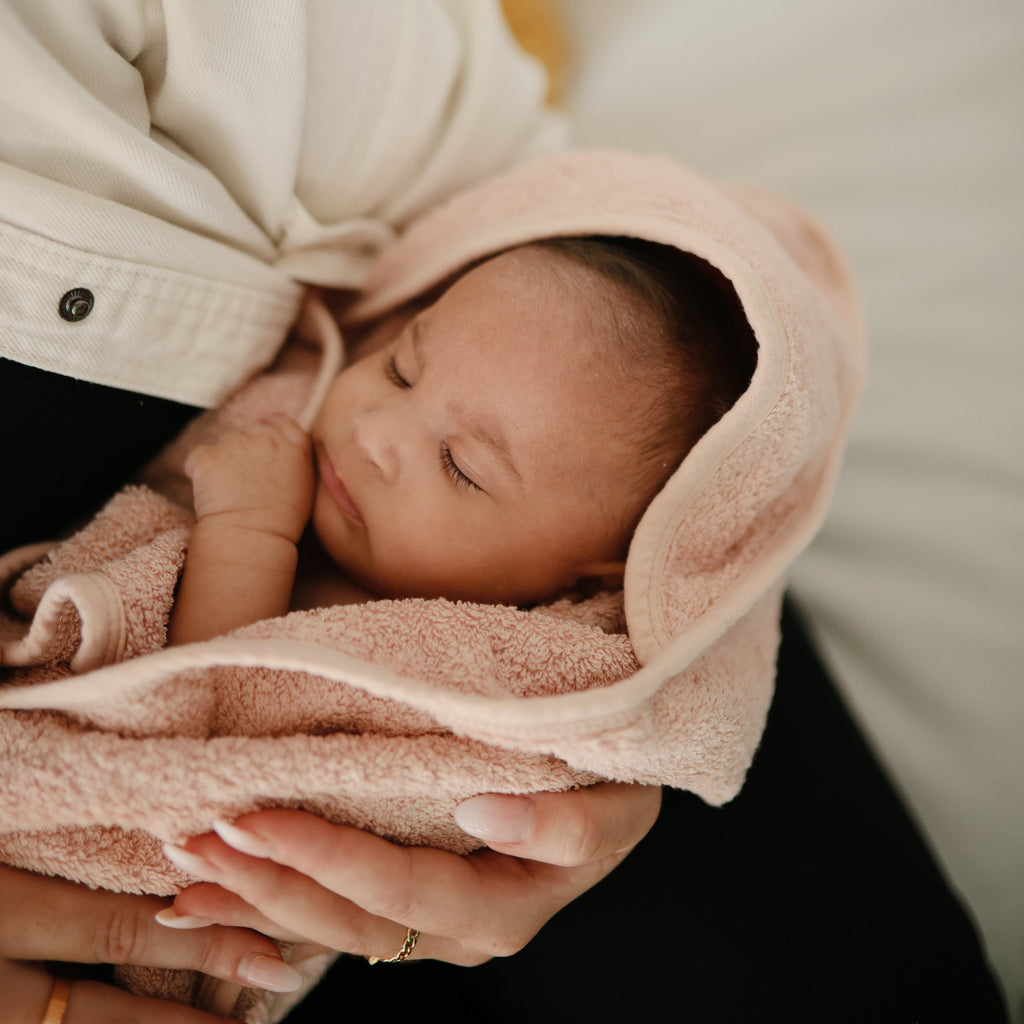 Mushie Organic Cotton Baby Hooded Towel | Playroom Avenue