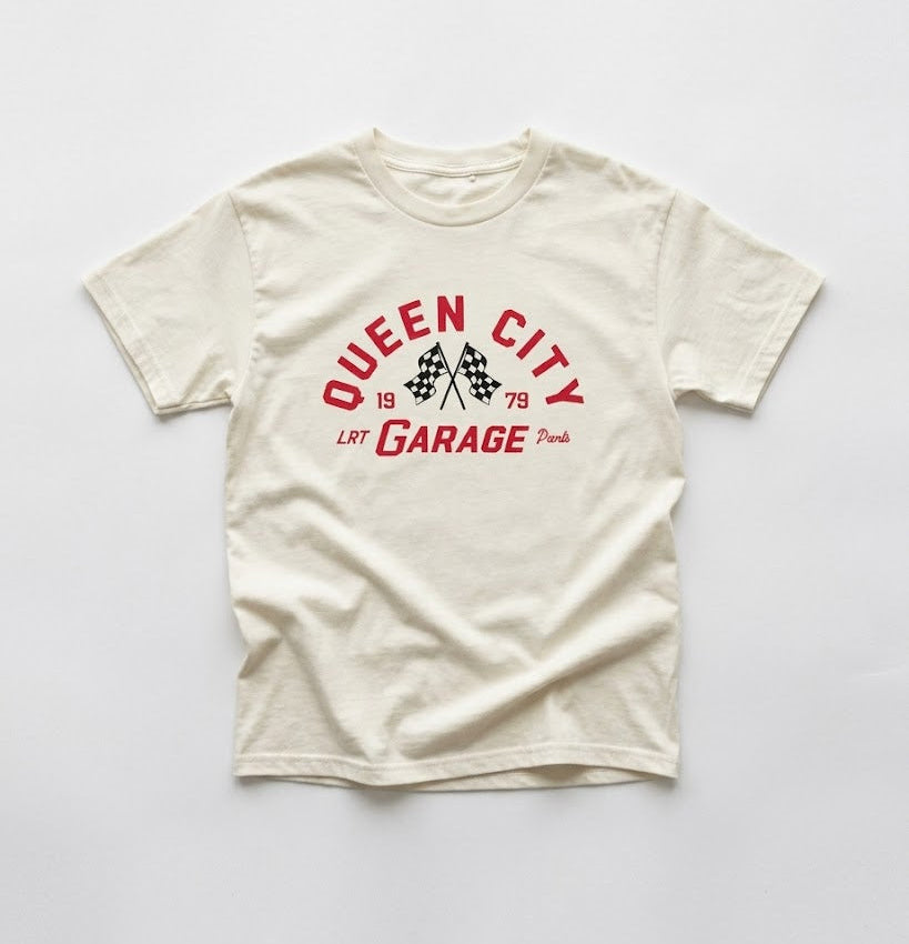 LITTLE RAD THINGS LRT GARAGE PARTS TEE - VINTAGE CREAM (FRONT ONLY) | Playroom Avenue