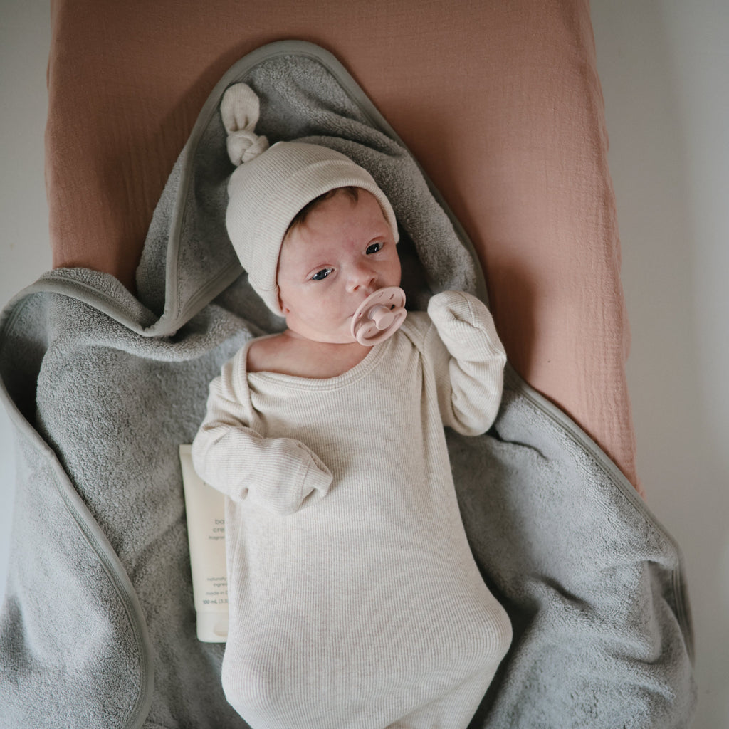 Mushie Organic Cotton Baby Hooded Towel | Playroom Avenue