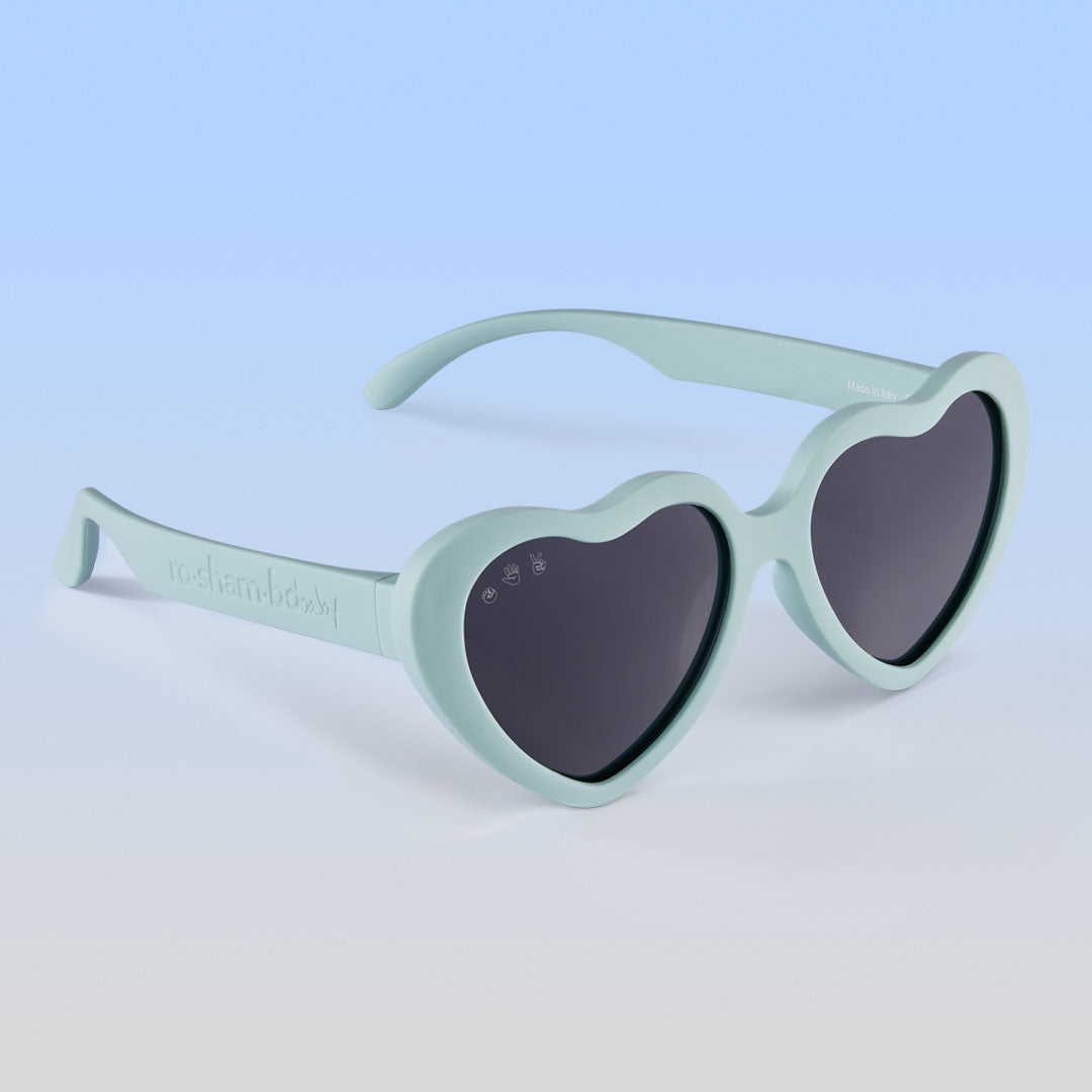 Splash Hearts | Toddler Polarized Grey Lens Aqua Frame | Playroom Avenue