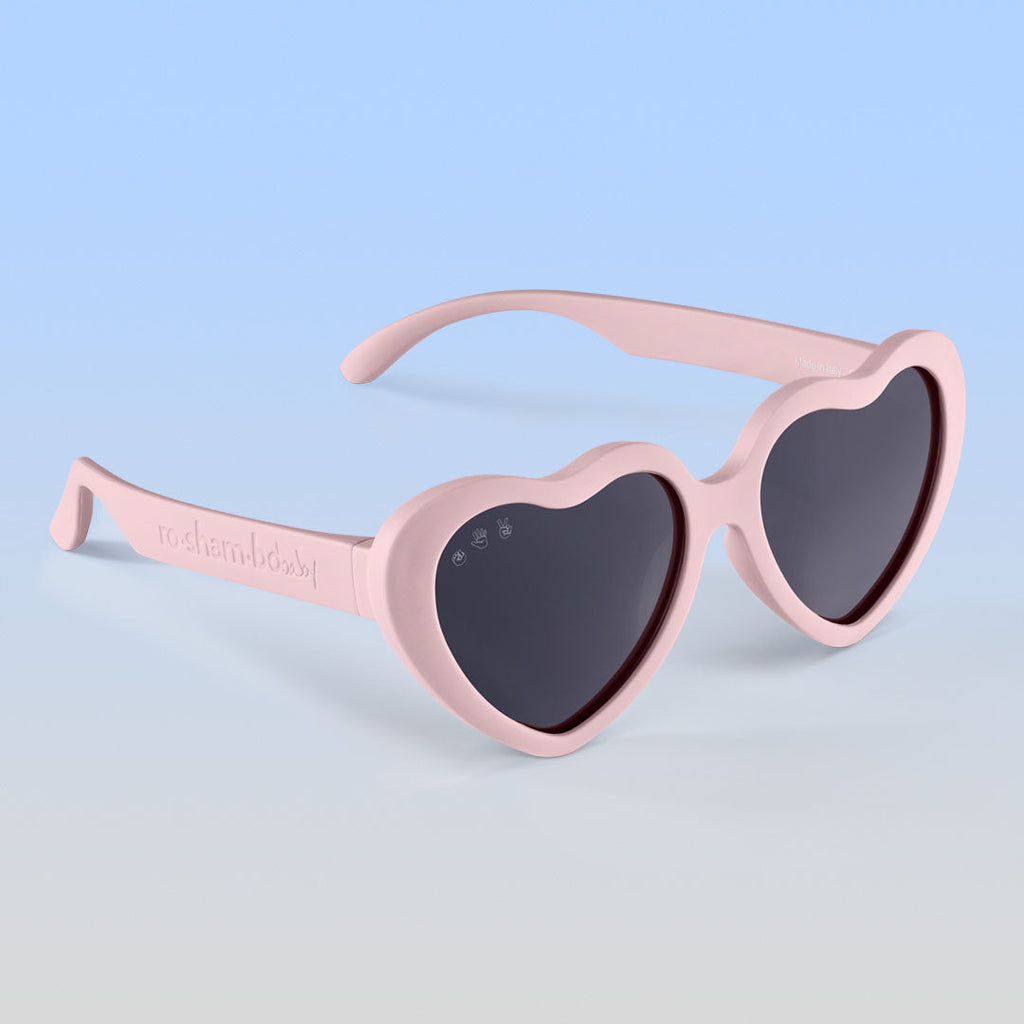 Topanga Hearts | Junior Polarized Grey Lens Peach Frame | Playroom Avenue