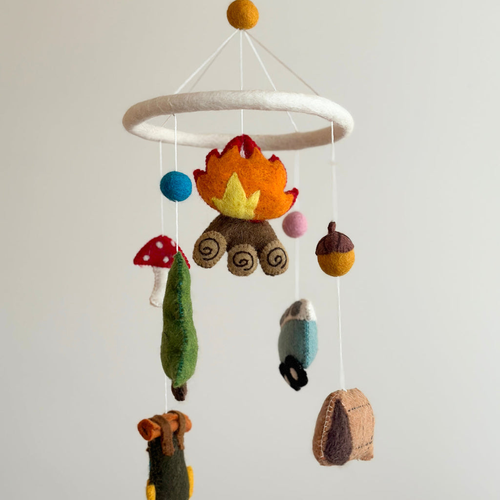 Ganapati Crafts Co. Baby Mobile - Camping | Playroom Avenue