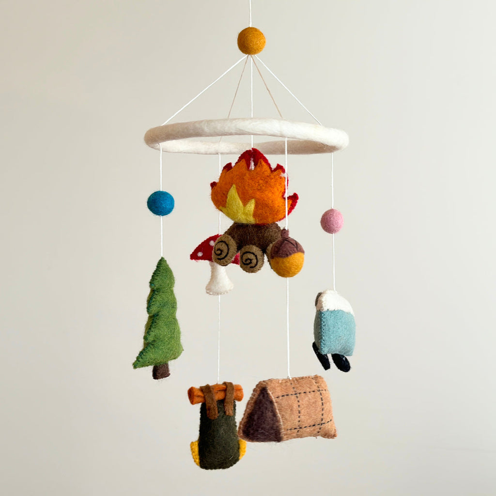 Ganapati Crafts Co. Baby Mobile - Camping | Playroom Avenue