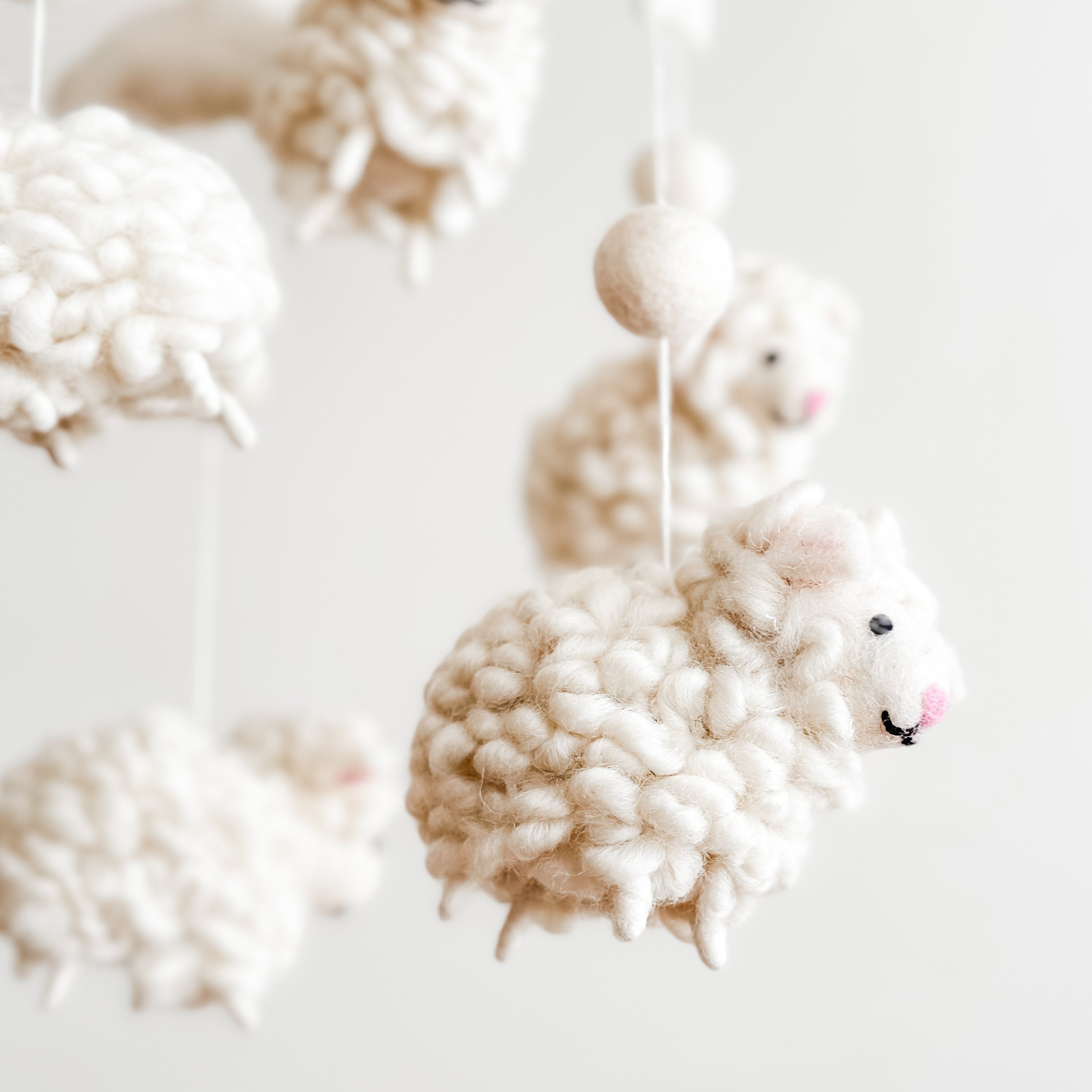 Ganapati Crafts Co. Baby Mobile - Counting Sheep | Playroom Avenue