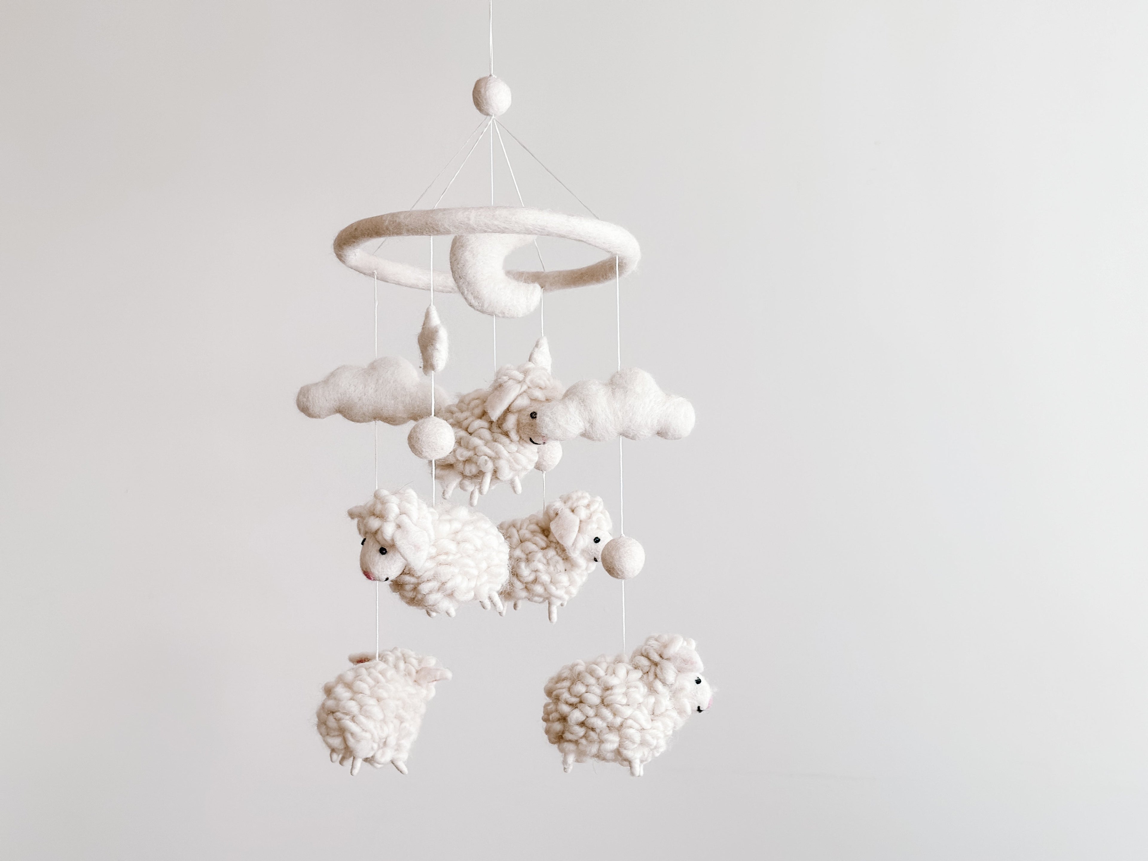 Ganapati Crafts Co. Baby Mobile - Counting Sheep | Playroom Avenue