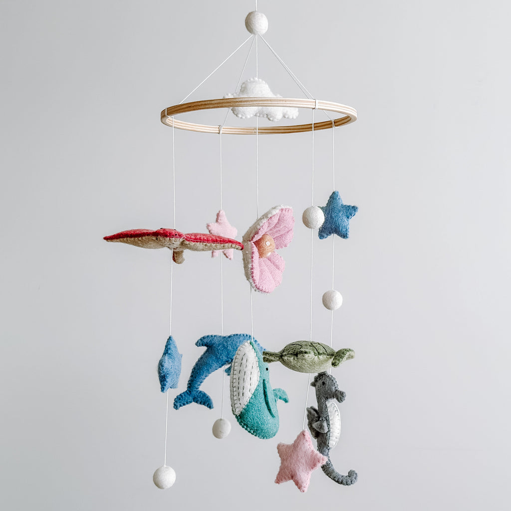 Ganapati Crafts Co. Baby Mobile - Sea Life | Playroom Avenue