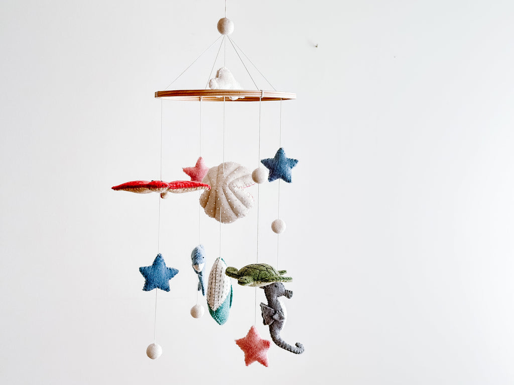 Ganapati Crafts Co. Baby Mobile - Sea Life | Playroom Avenue
