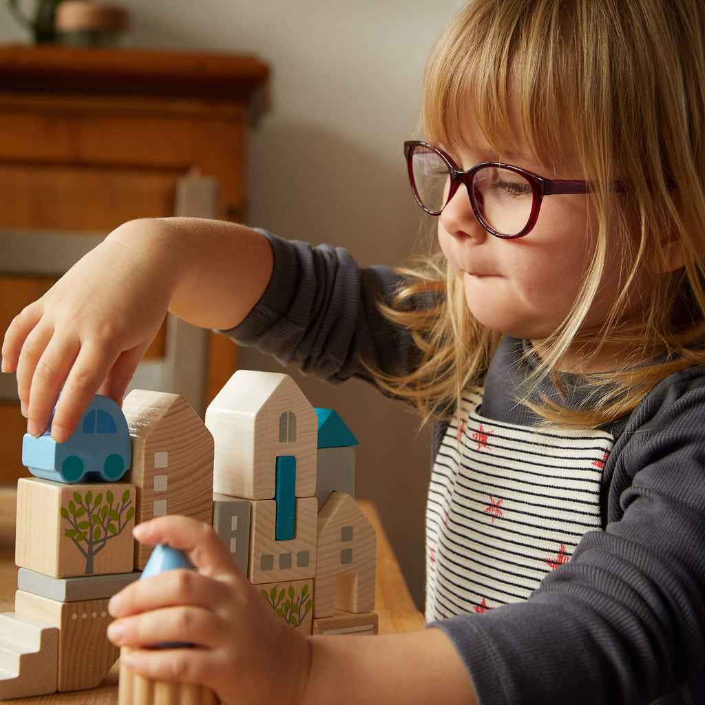 HABA Bad Rodach 18 Piece Wooden Building Blocks | Playroom Avenue