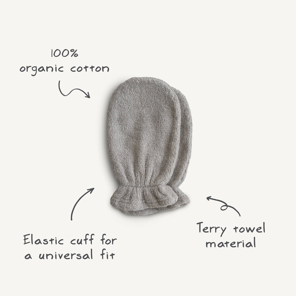Mushie Organic Cotton Bath Mitt | Playroom Avenue