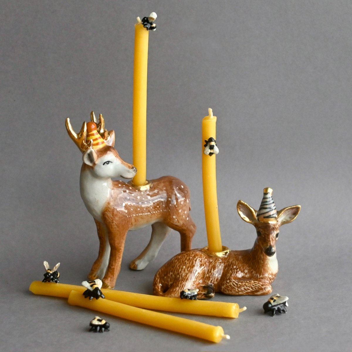 Camp Hollow Beeswax Birthday Candle Set of 10 🐝 🎂 | Playroom Avenue