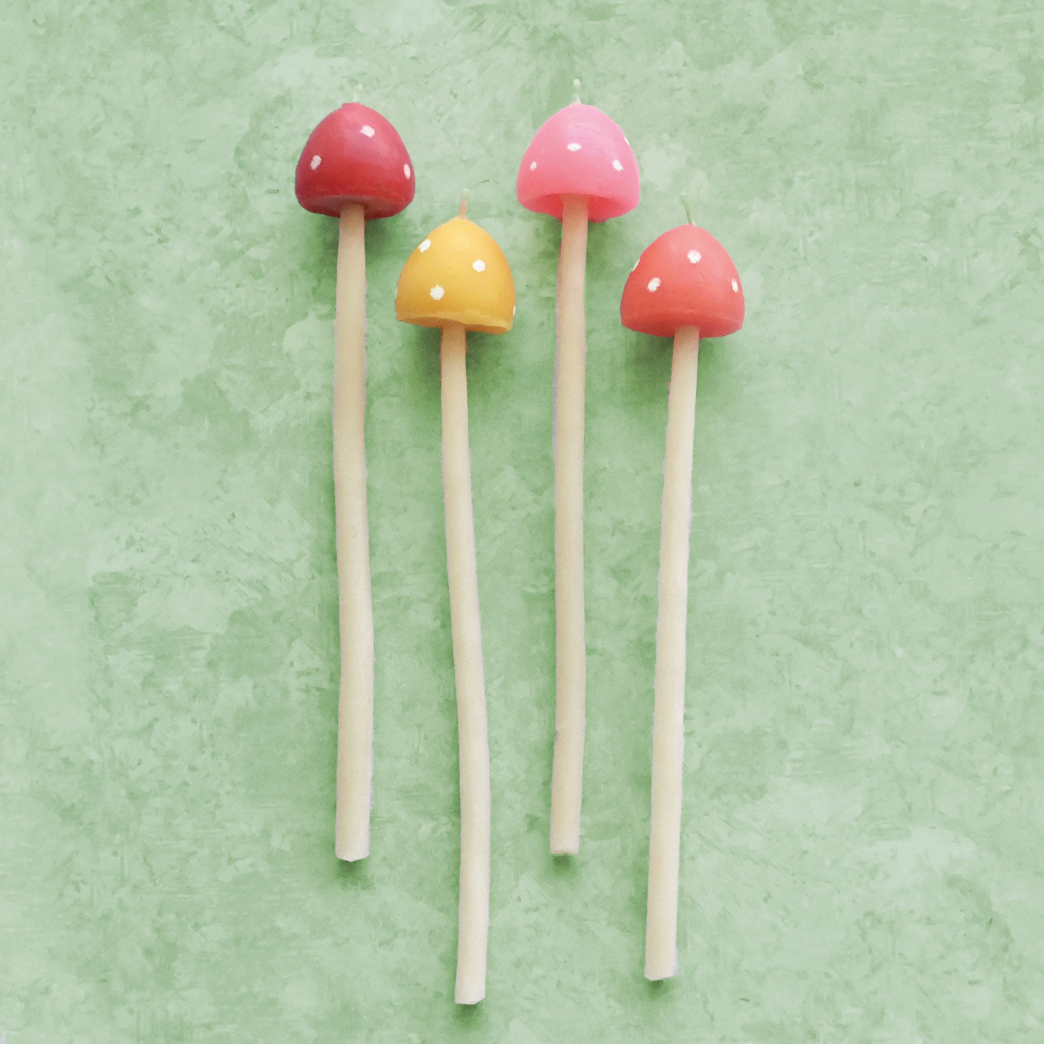 Camp Hollow Beeswax Mushroom Candle Set of 4 | Playroom Avenue