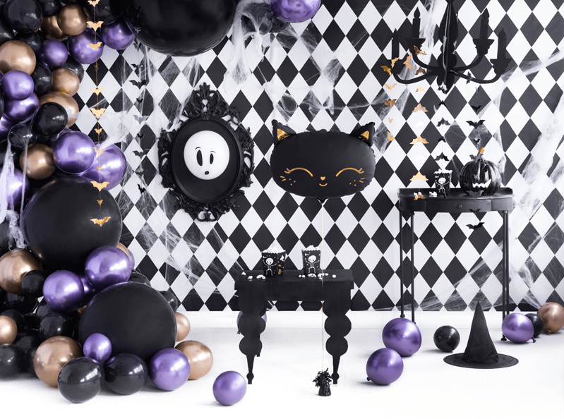 Black Cat Matte Foil Balloon – Halloween Decor | Ellie’s Party Supply | Playroom Avenue
