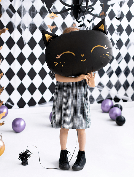 Black Cat Matte Foil Balloon – Halloween Decor | Ellie’s Party Supply | Playroom Avenue