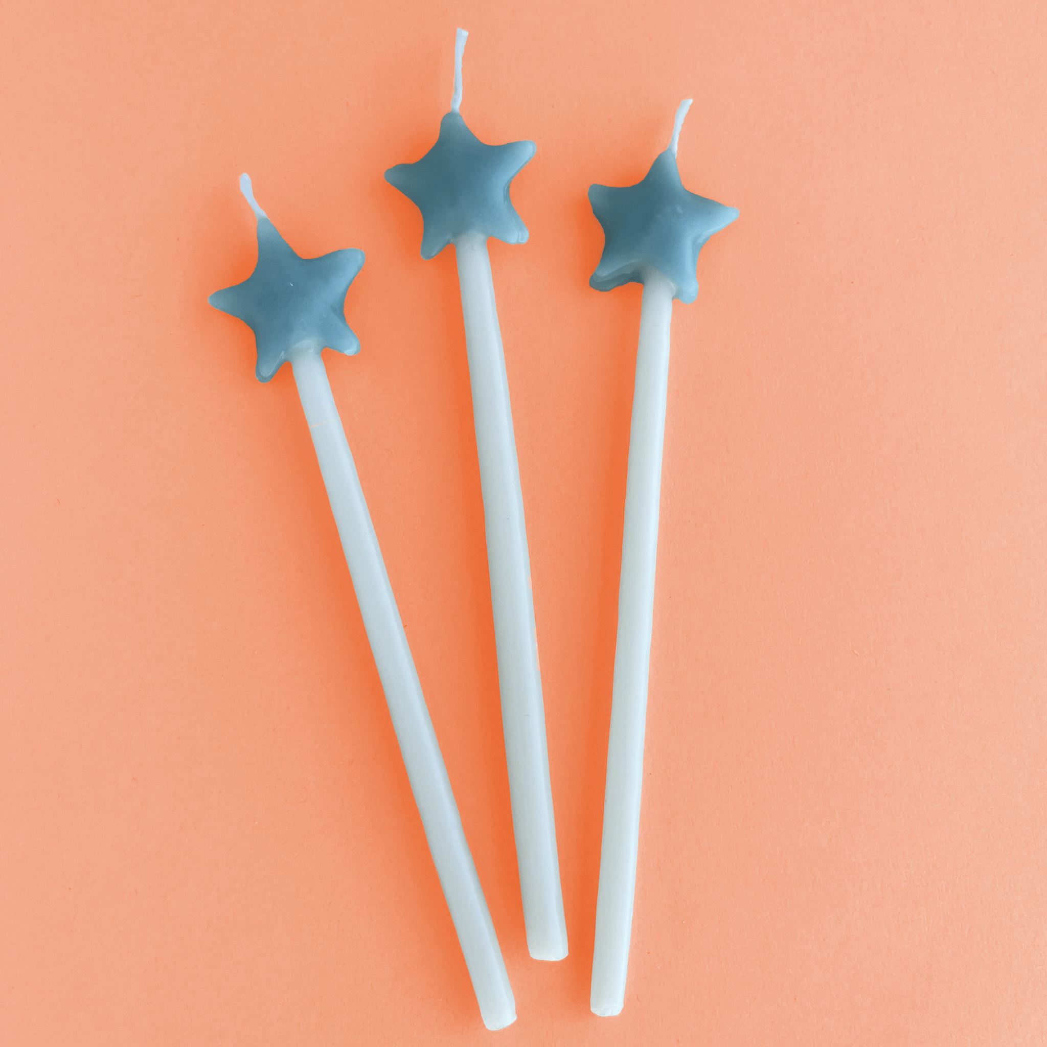 Camp Hollow Blue Star Shaped Birthday Candle Set (x3) | Playroom Avenue