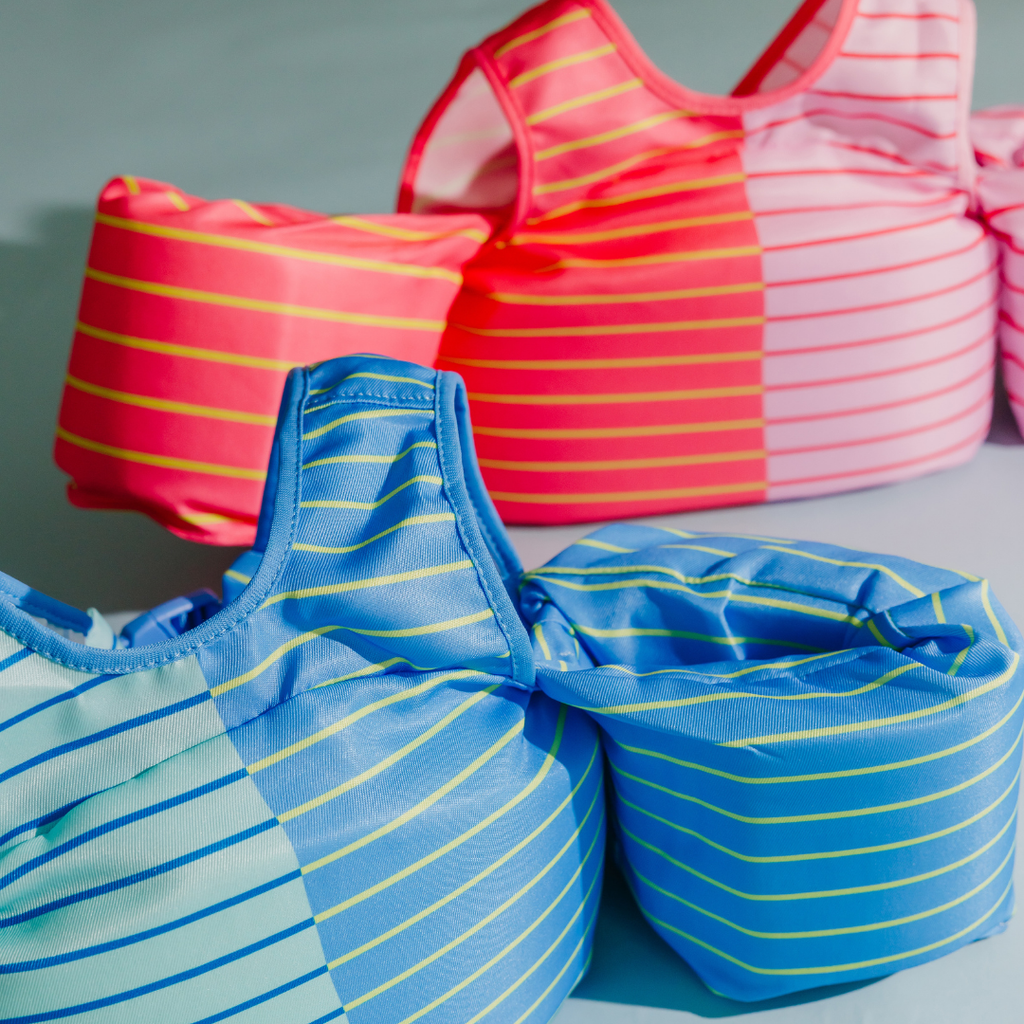 Dripfloats Blue Lemonade Stripe Kids Float