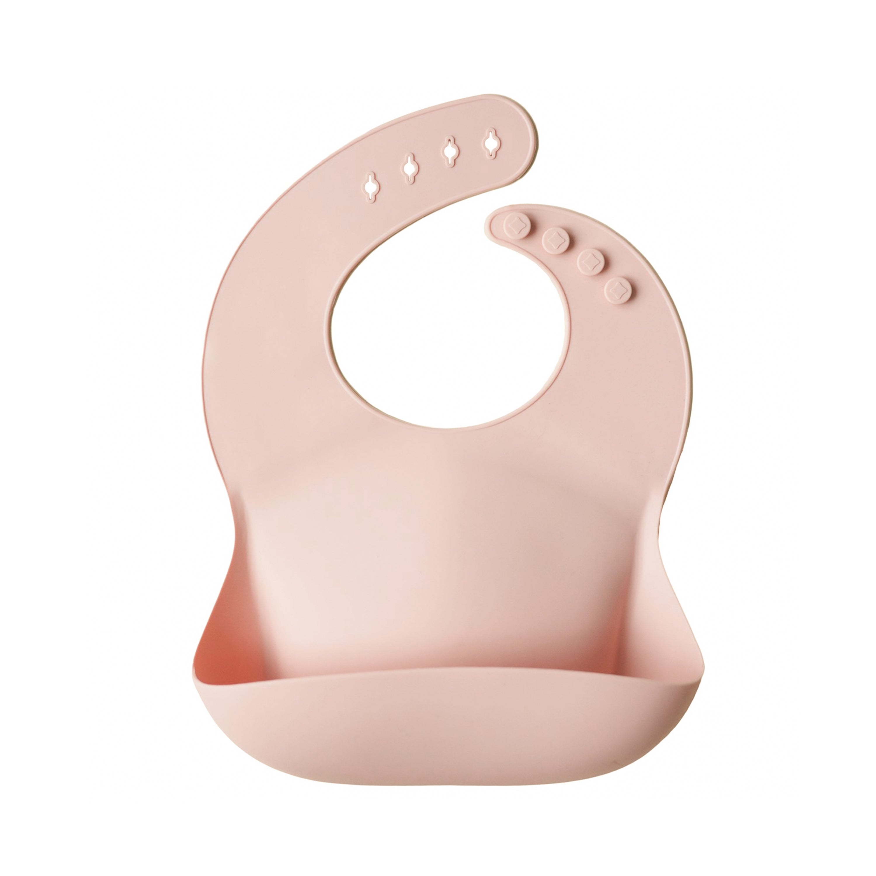 Mushie Silicone Baby Bib Blush | Playroom Avenue