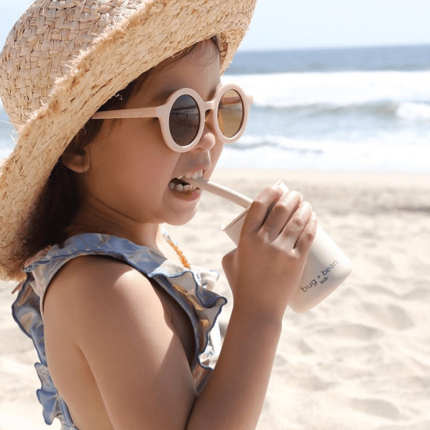 bug + bean kids Silicone Cup with Lid + Straw | Playroom Avenue