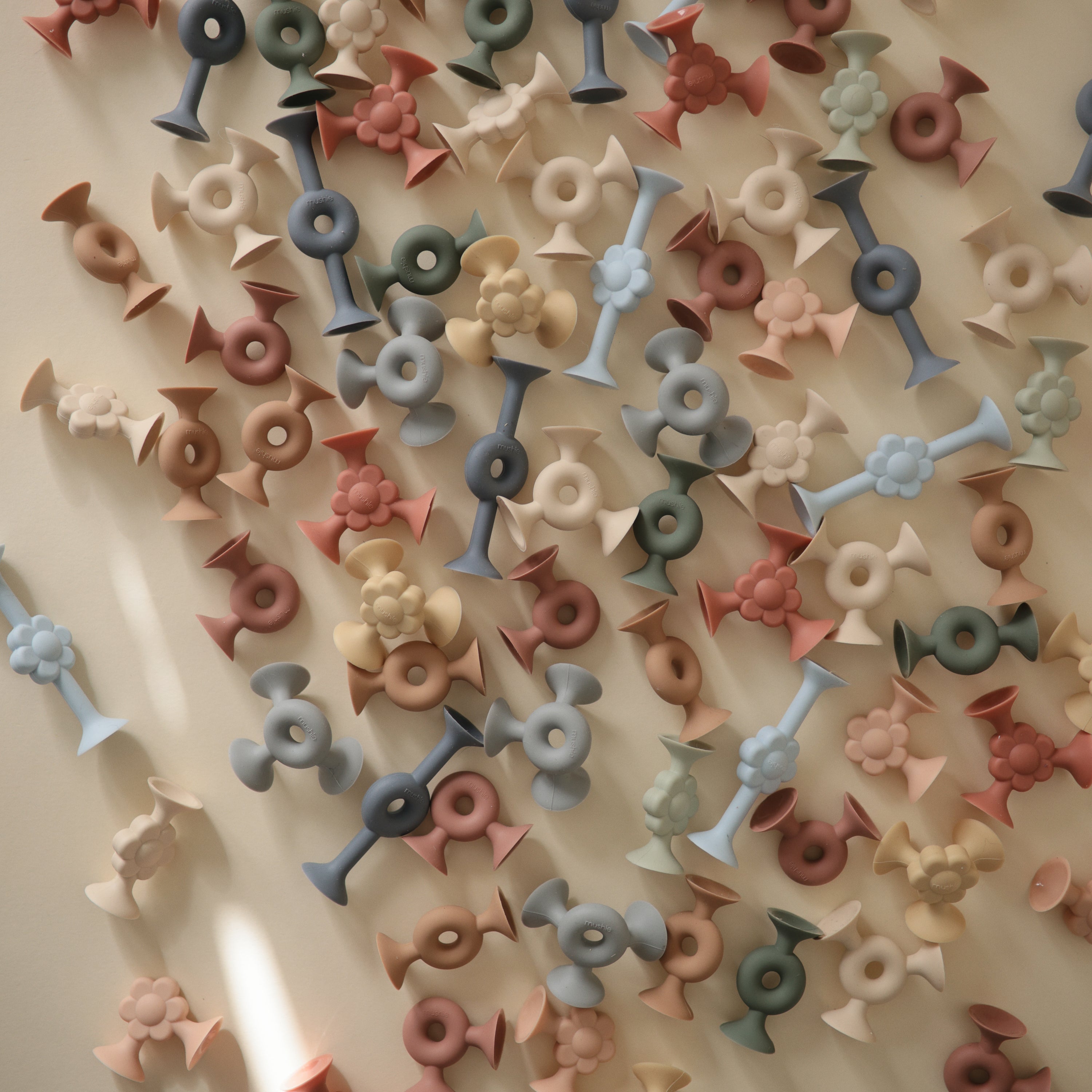 Mushie Daisy Silicone Suction Builders | Playroom Avenue