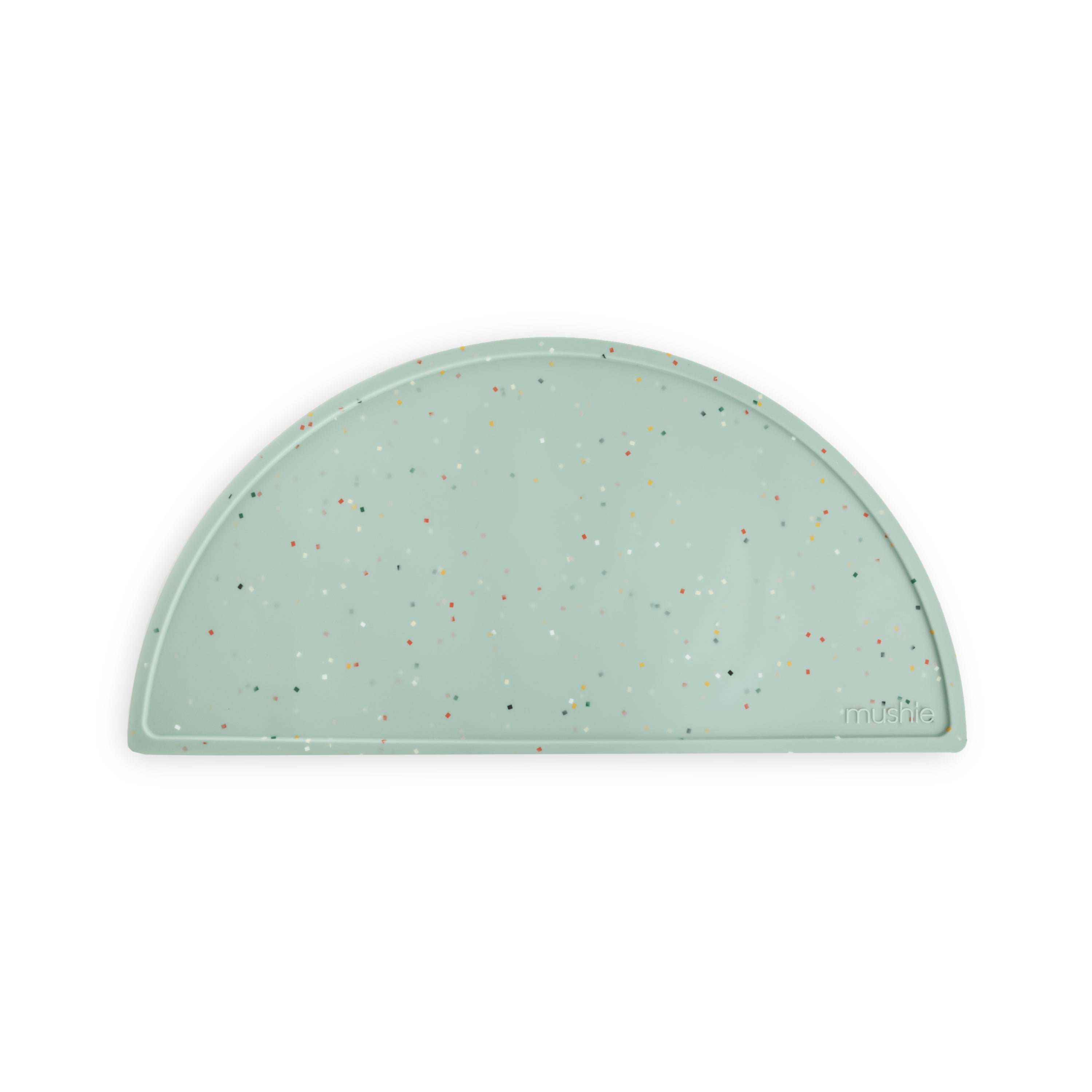 Mushie Silicone Placemat Cambridge Blue Confetti | Playroom Avenue