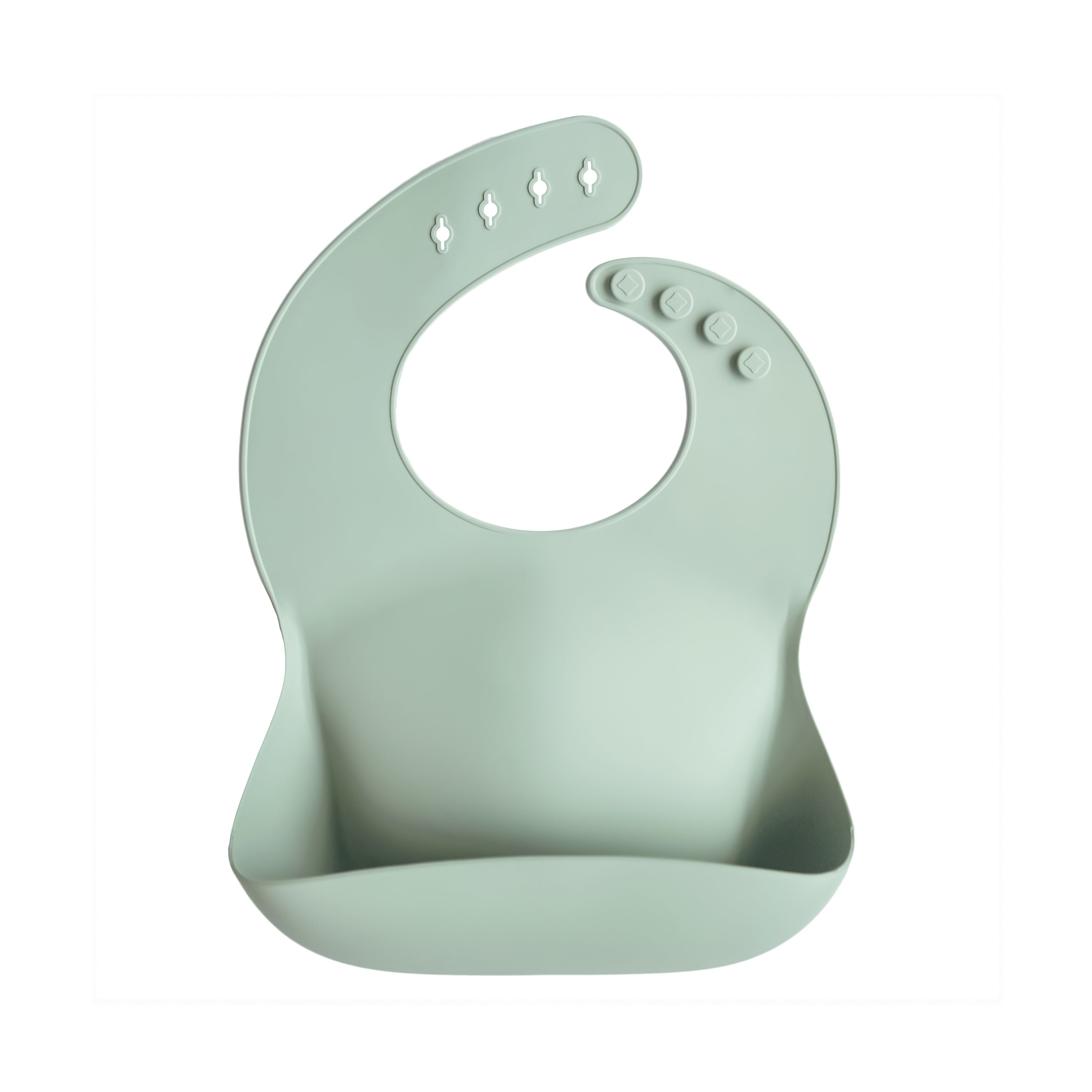 Mushie Silicone Baby Bib Cambridge Blue | Playroom Avenue