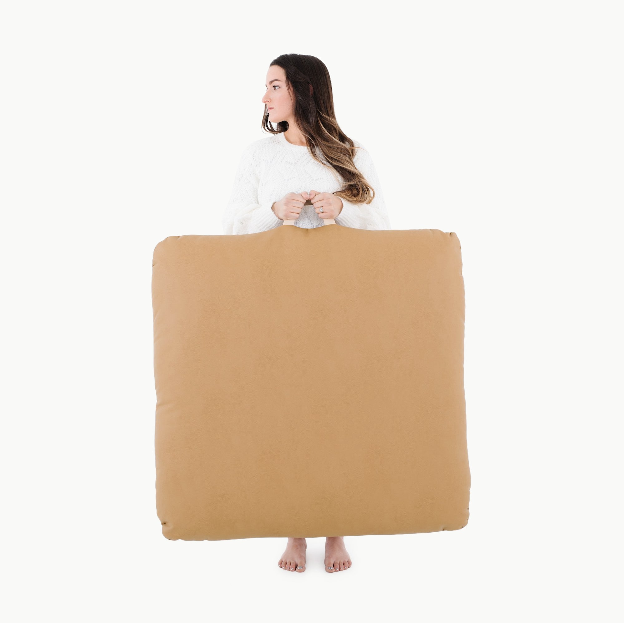Gathre Floor Cushion Camel Square | Playroom Avenue