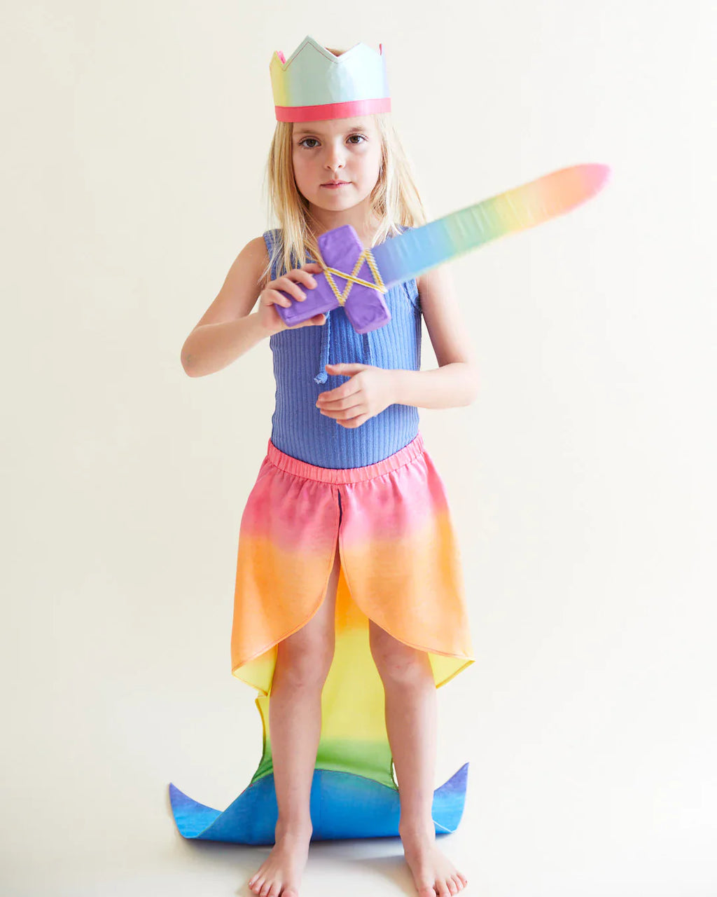 Sarah's Silks Large Rainbow Mermaid Tail | Playroom Avenue