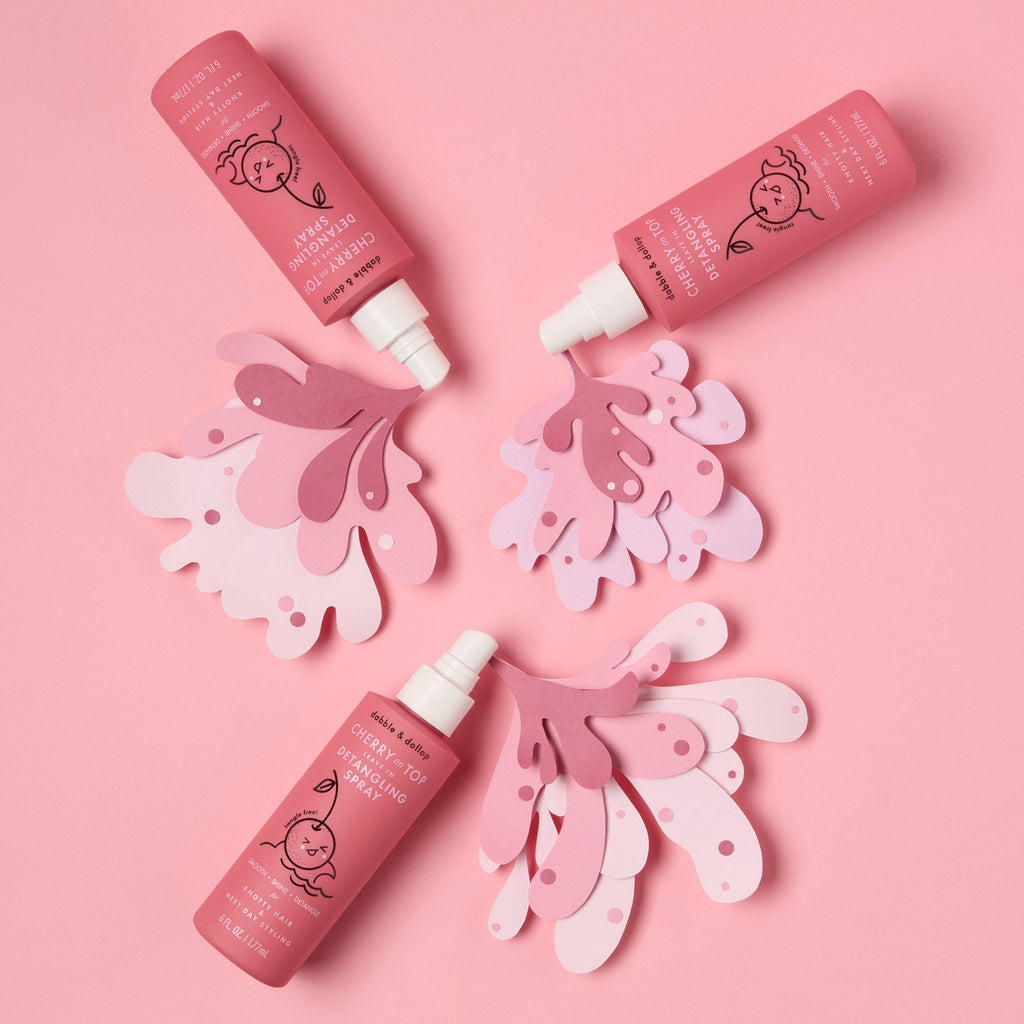 Dabble & Dollop Cherry on Top® Leave-In Spray Detangler | Playroom Avenue