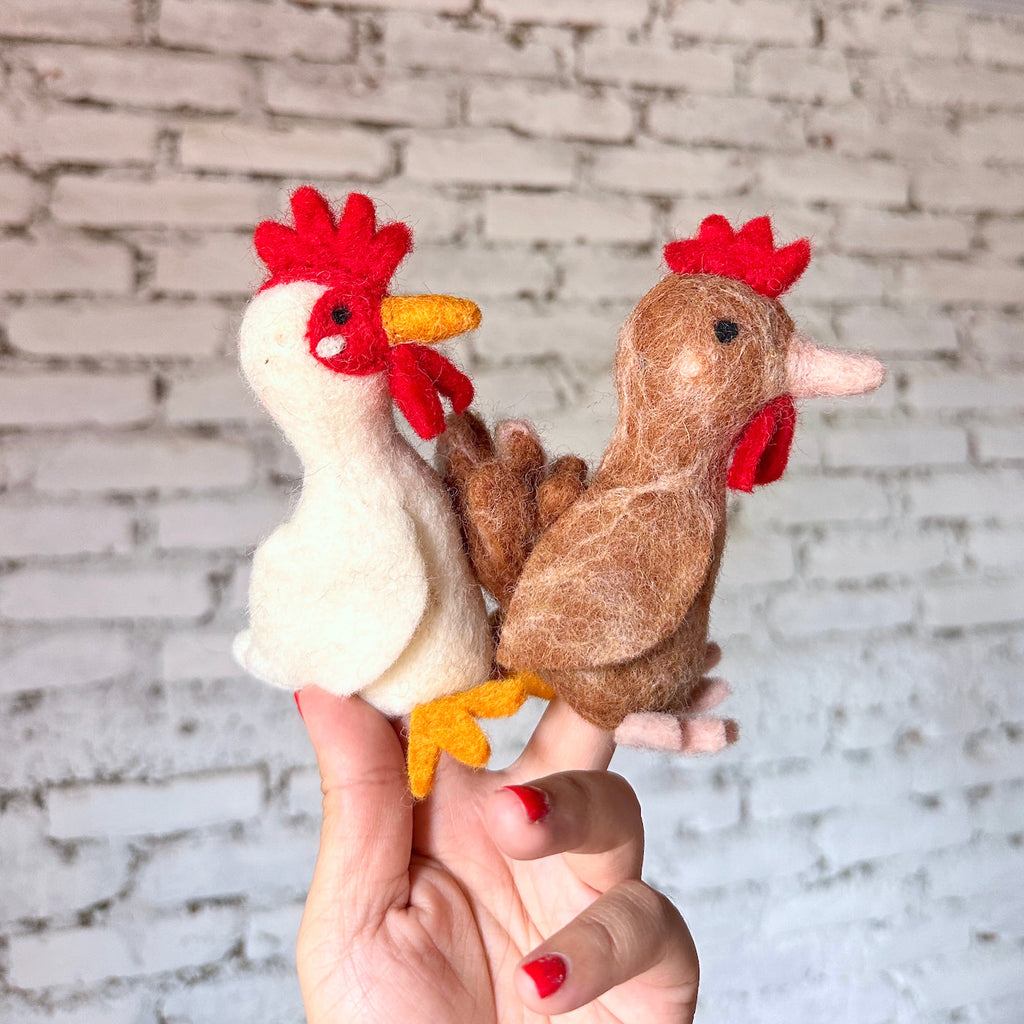 Ganapati Crafts Co. Chicken Finger Puppet | Playroom Avenue