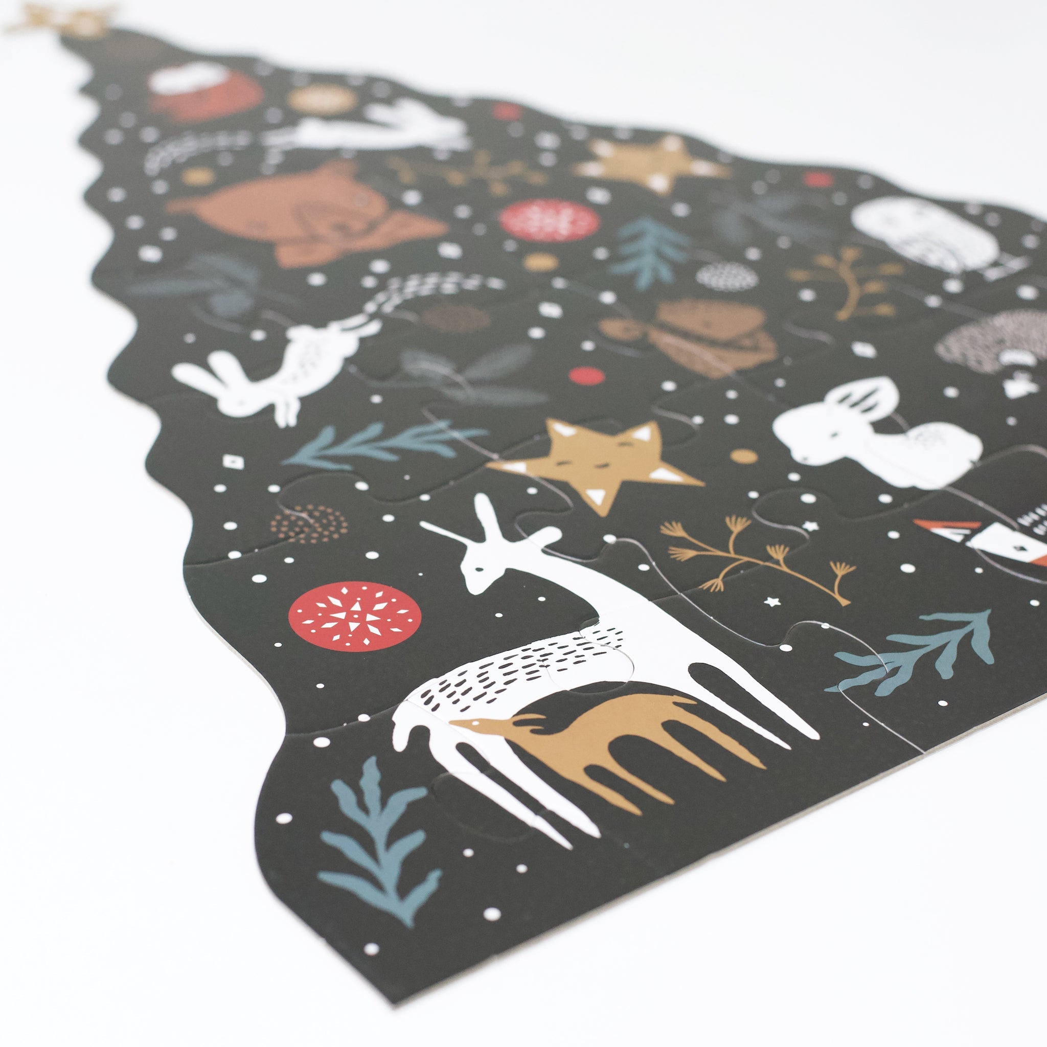 Decorative paper with animal illustrations on a dark background