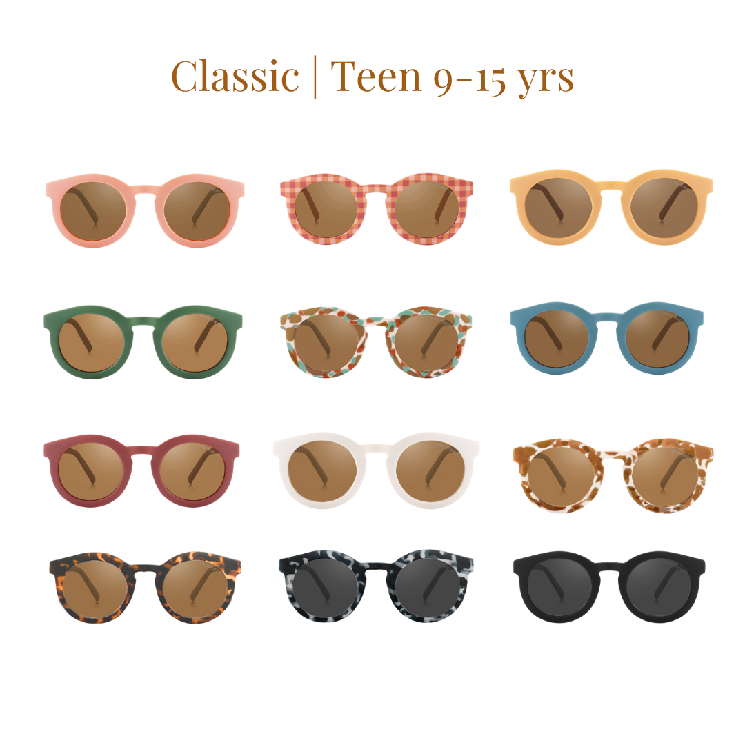 GRECH & CO. Classic | Sustainable Sunglasses | Plant-Based Bendable Polarized - Teen | 9-15 Y