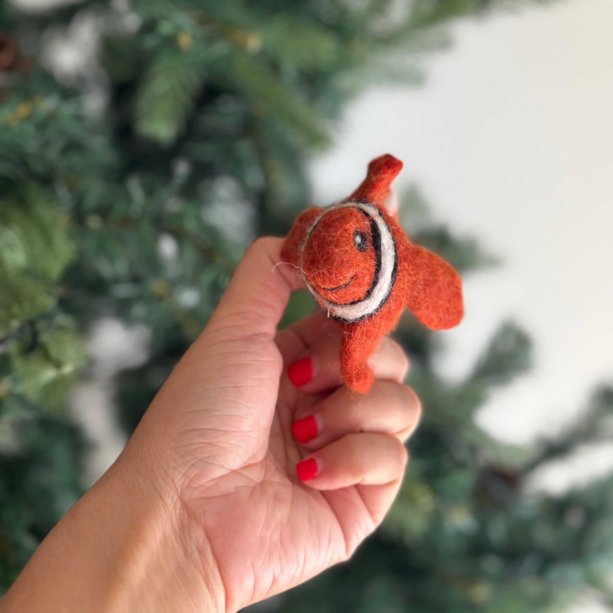 Ganapati Crafts Co. Clown Fish Finger Puppet | Playroom Avenue