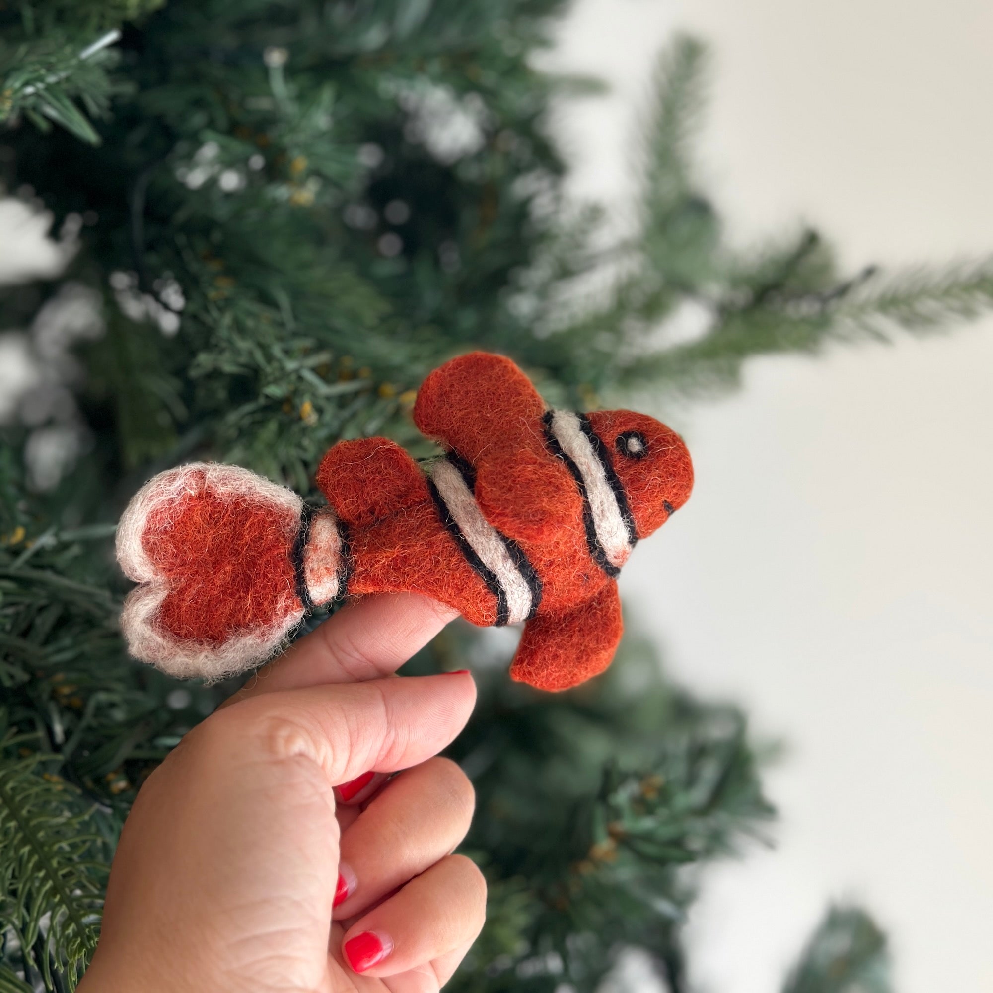Ganapati Crafts Co. Clown Fish Finger Puppet | Playroom Avenue