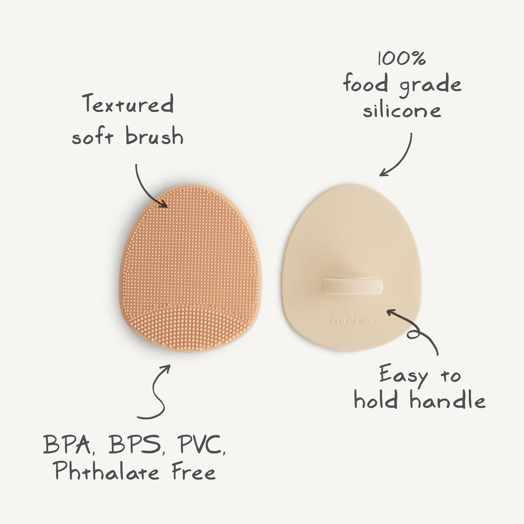 Mushie Cradle Cap Brushes | Playroom Avenue
