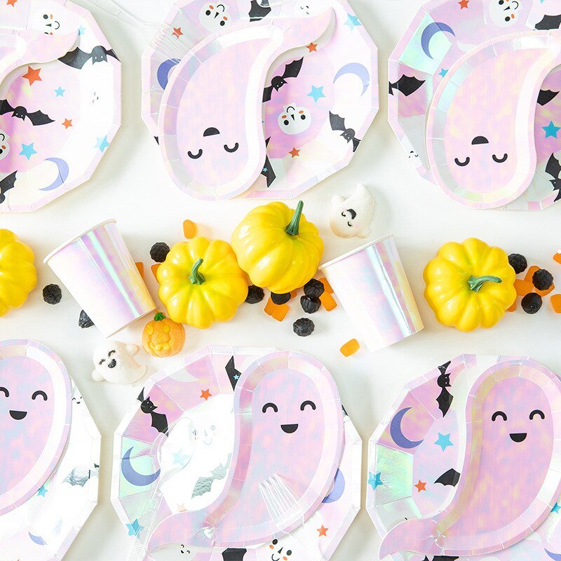 Iridescent Halloween Icon Plates | Playroom Avenue